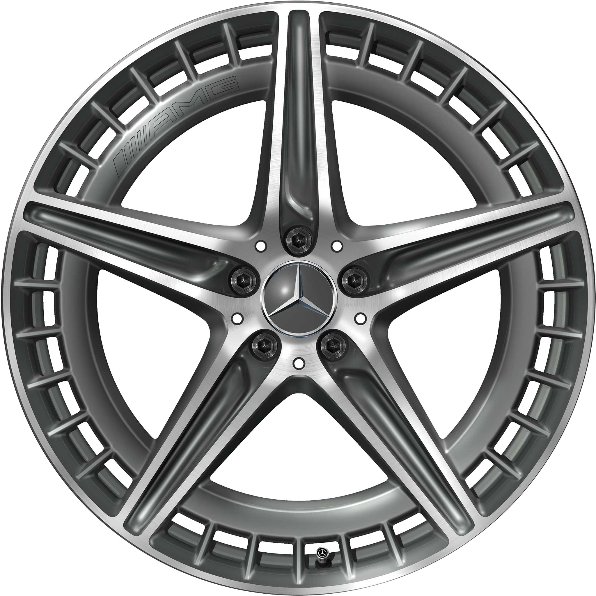 AMG 5 Twin Spoke [297-21] Tantalite Grey with High Sheen Alloy Wheel Product Image #1