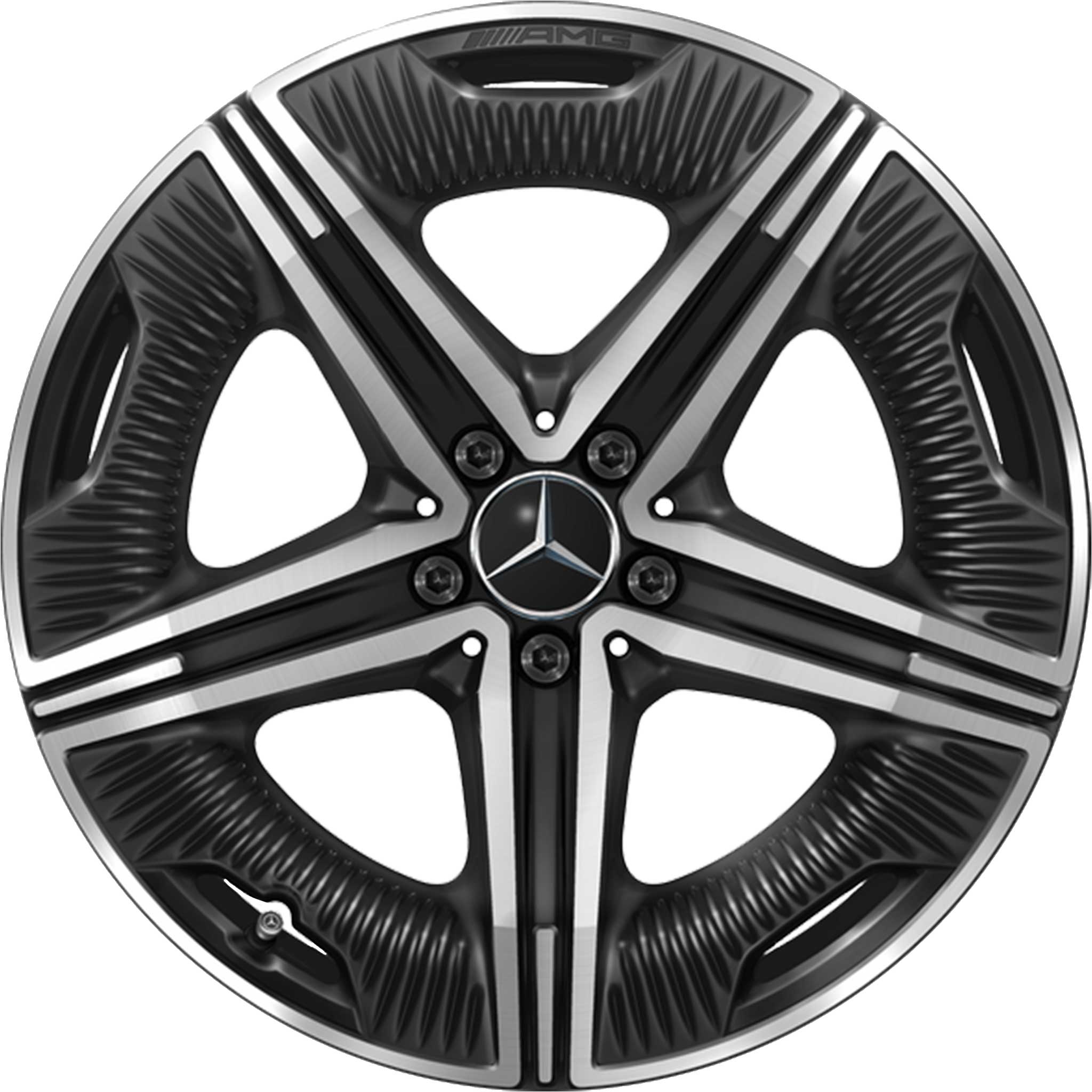 AMG 5 Twin Spoke [297-20] Gloss Back with High Sheen Alloy Wheel Product Image #1