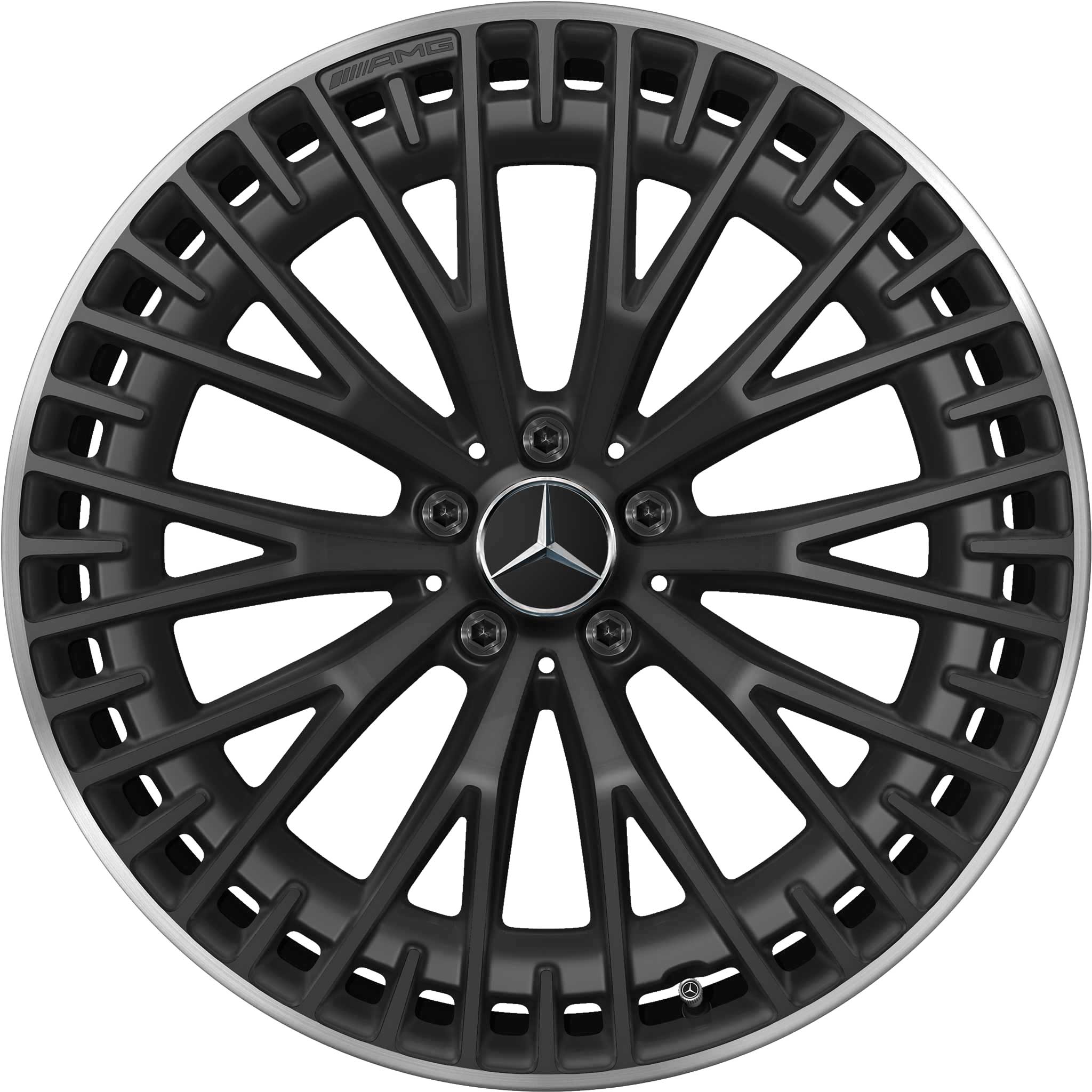AMG Multispoke [297-21] Matt Black with High Sheen Rim Edge Alloy Wheel Product Image #1
