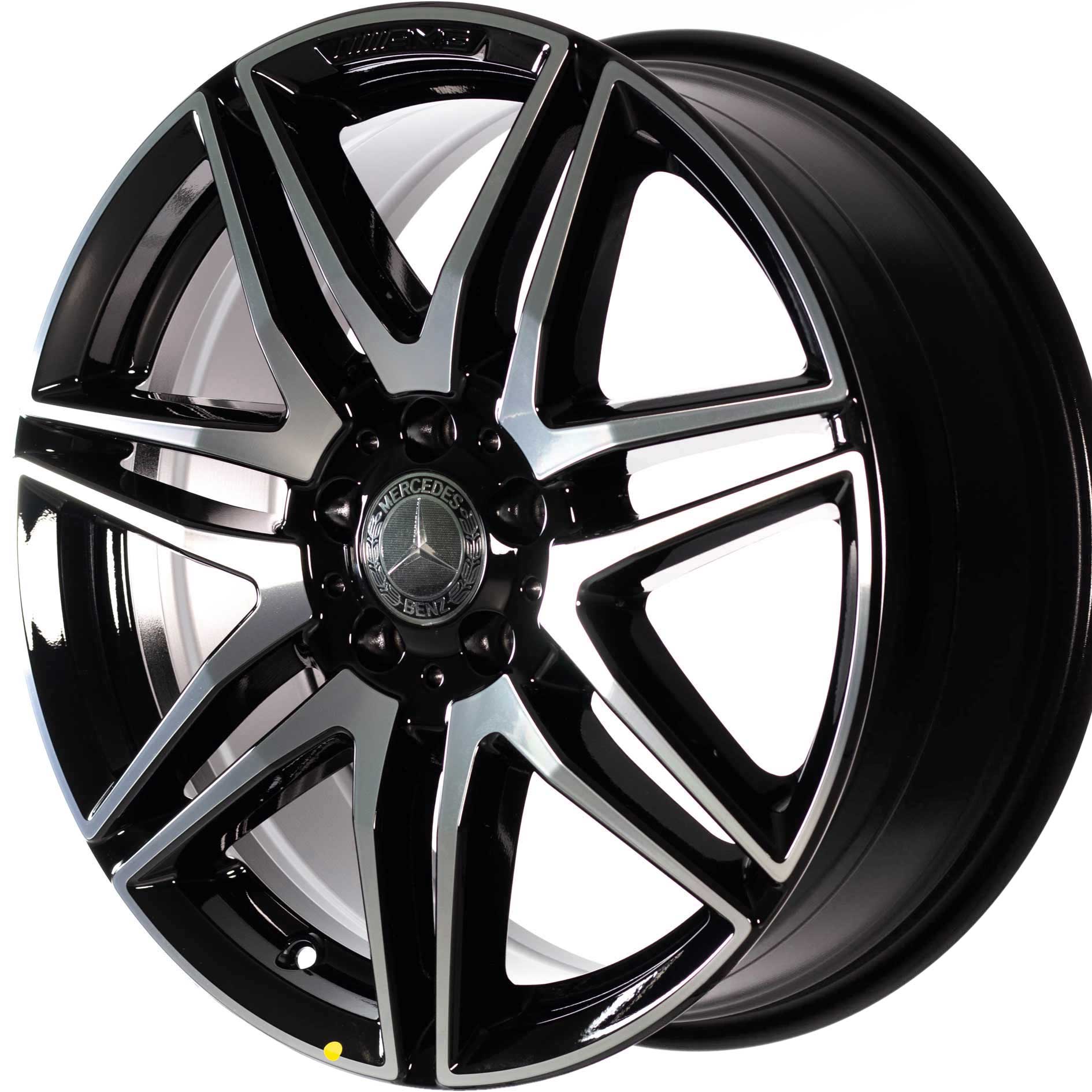 AMG 7 Double Spoke [447-19] Gloss Back with High Sheen Alloy Wheel Product Image #2