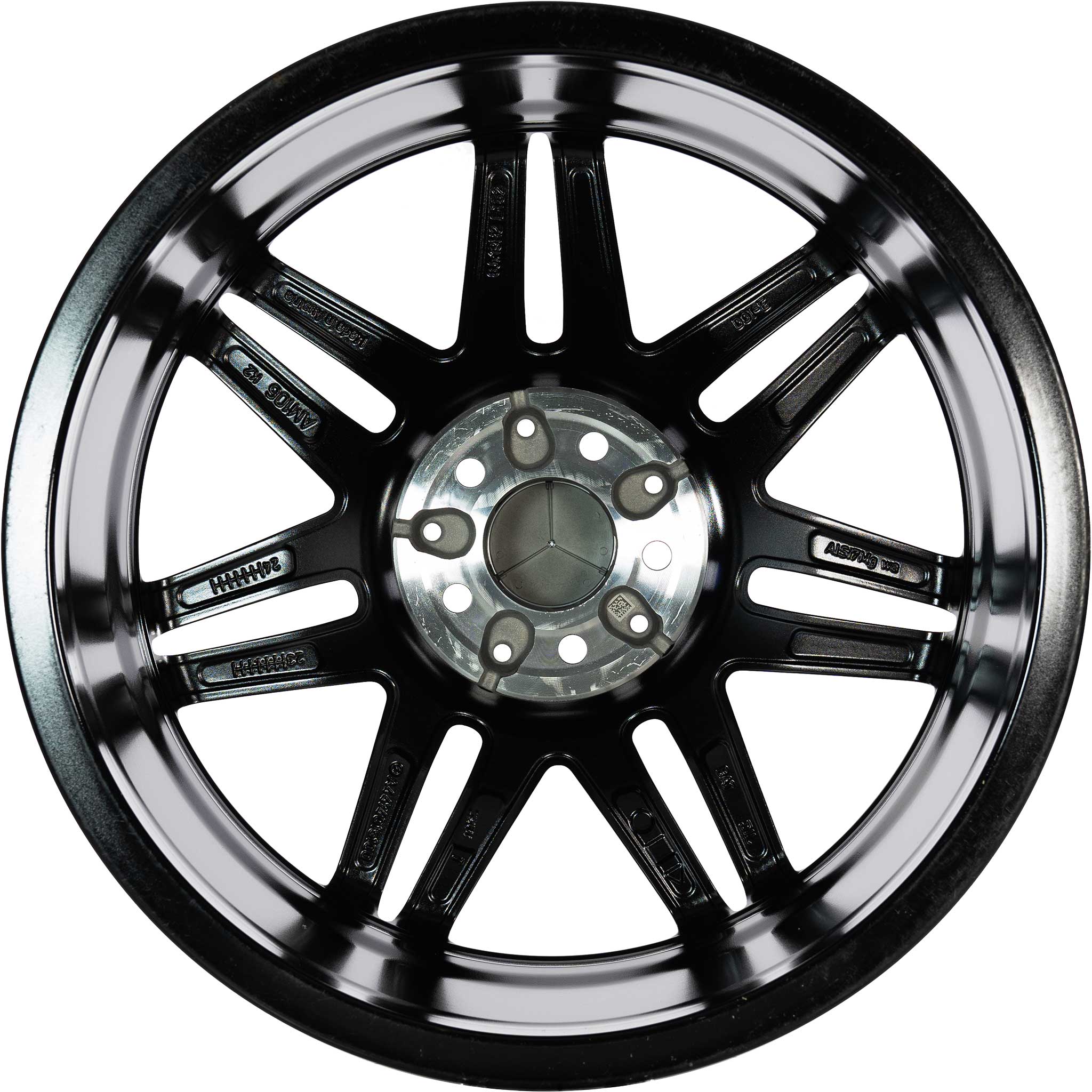 AMG 7 Double Spoke [447-19] Gloss Back with High Sheen Alloy Wheel Product Image #3