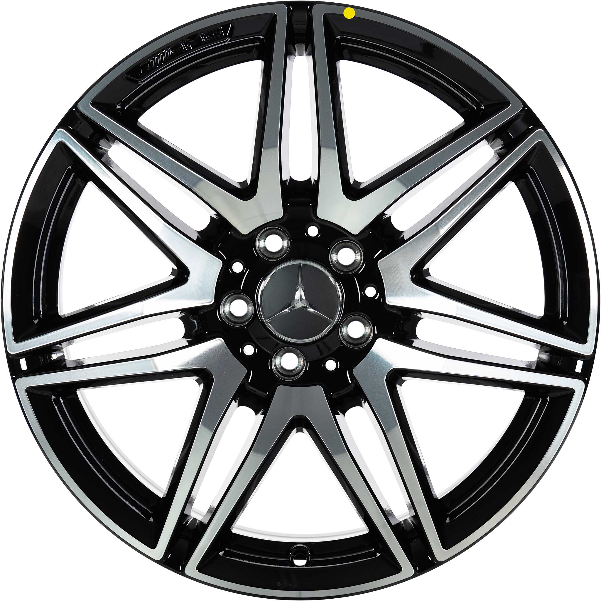 AMG 7 Double Spoke [447-19] Gloss Back with High Sheen Alloy Wheel Product Image #1