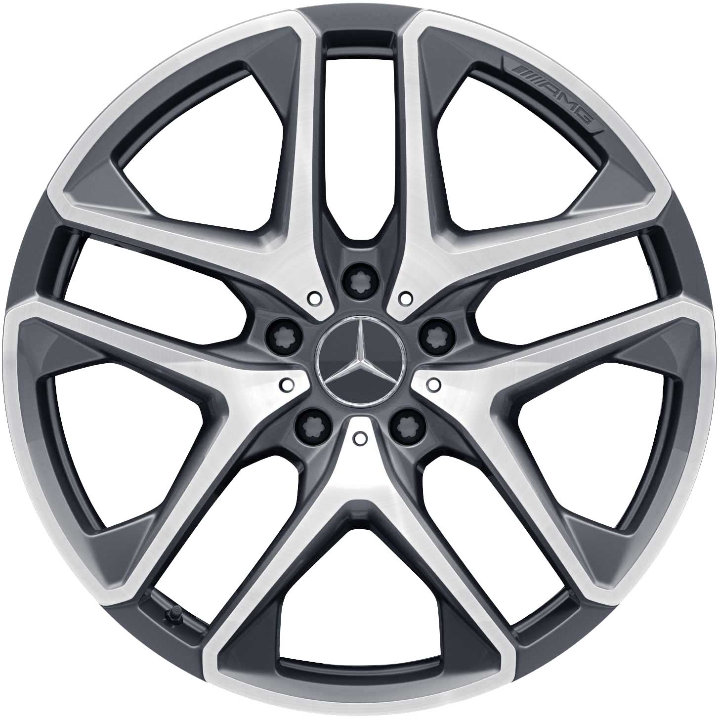 AMG 5 Twin Spoke [463-21] Himalaya Grey with High Sheen Alloy Wheel Product Image #1