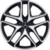 AMG 5 Twin Spoke [463-21] Matt Black with High Sheen Wheel Img 1
