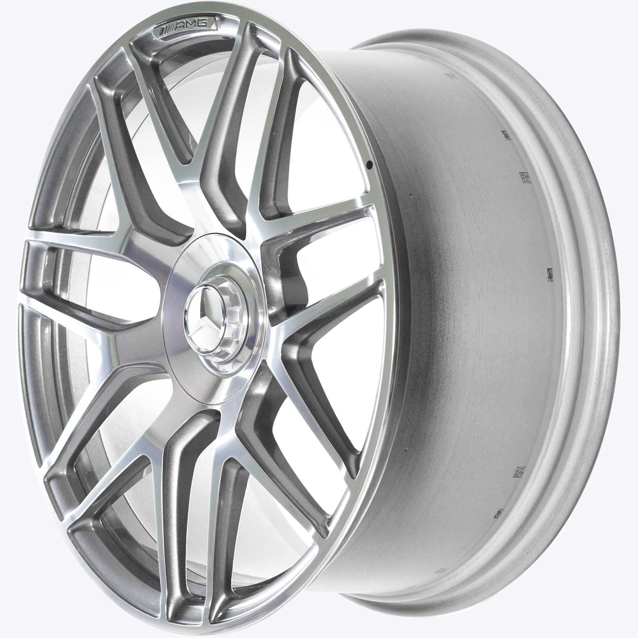 AMG Cross Spoke [463-22] Himalaya Grey with High Sheen Alloy Wheel Product Image #2