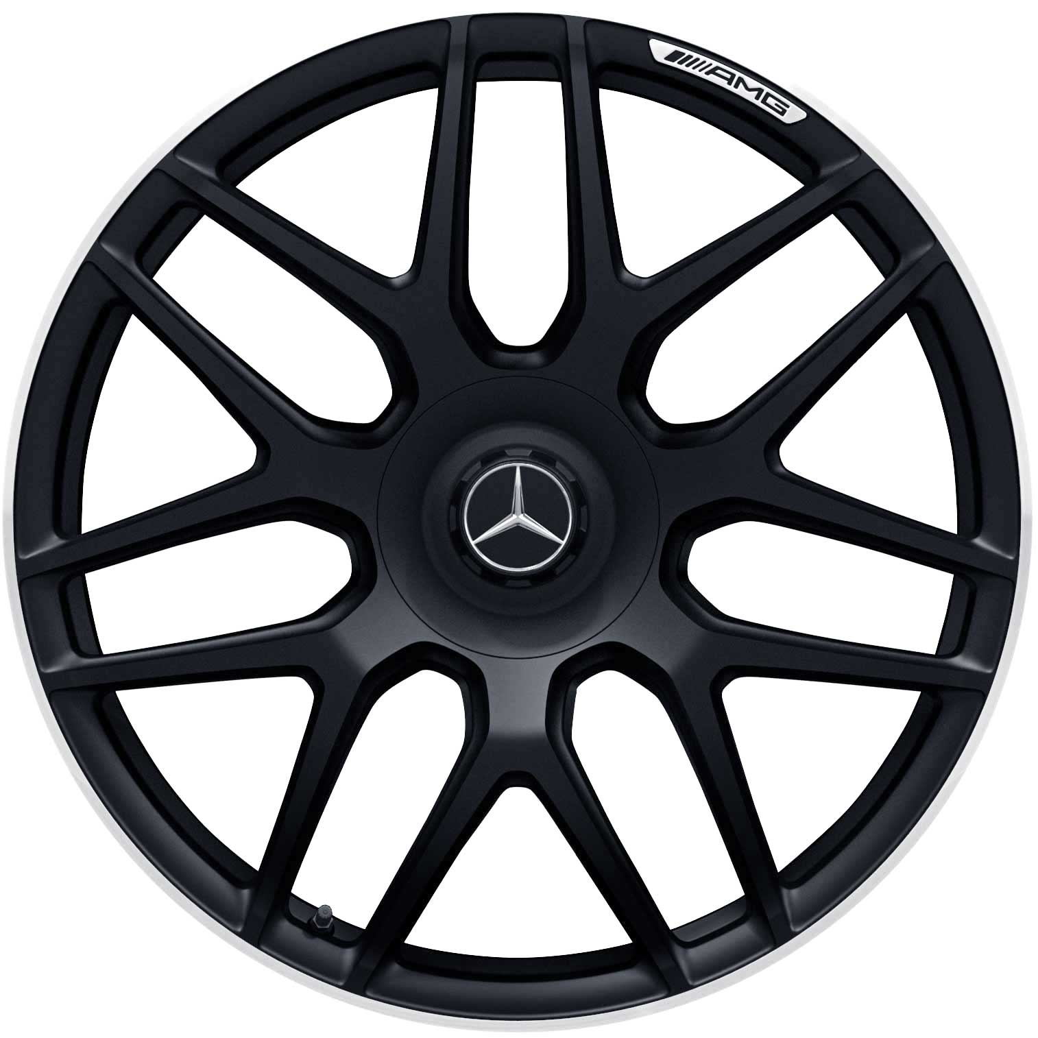 AMG Cross Spoke [463-22] Matt Black with High Sheen Rim Edge Alloy Wheel Product Image #1