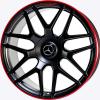AMG Cross Spoke [463-22] Matt Black with Red Rim Edge Wheel Img 2