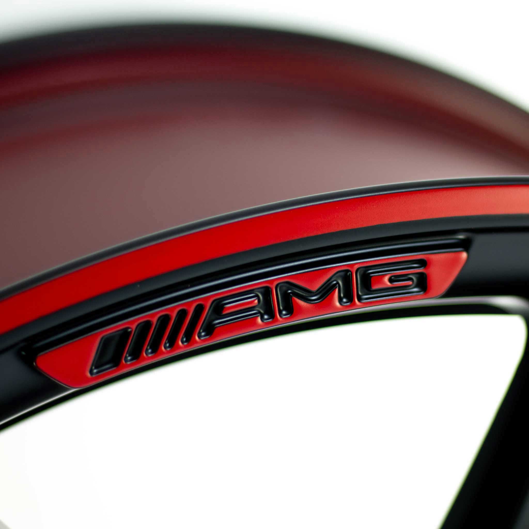 AMG Cross Spoke [463-22] Matt Black with Red Rim Edge Alloy Wheel Product Image #4