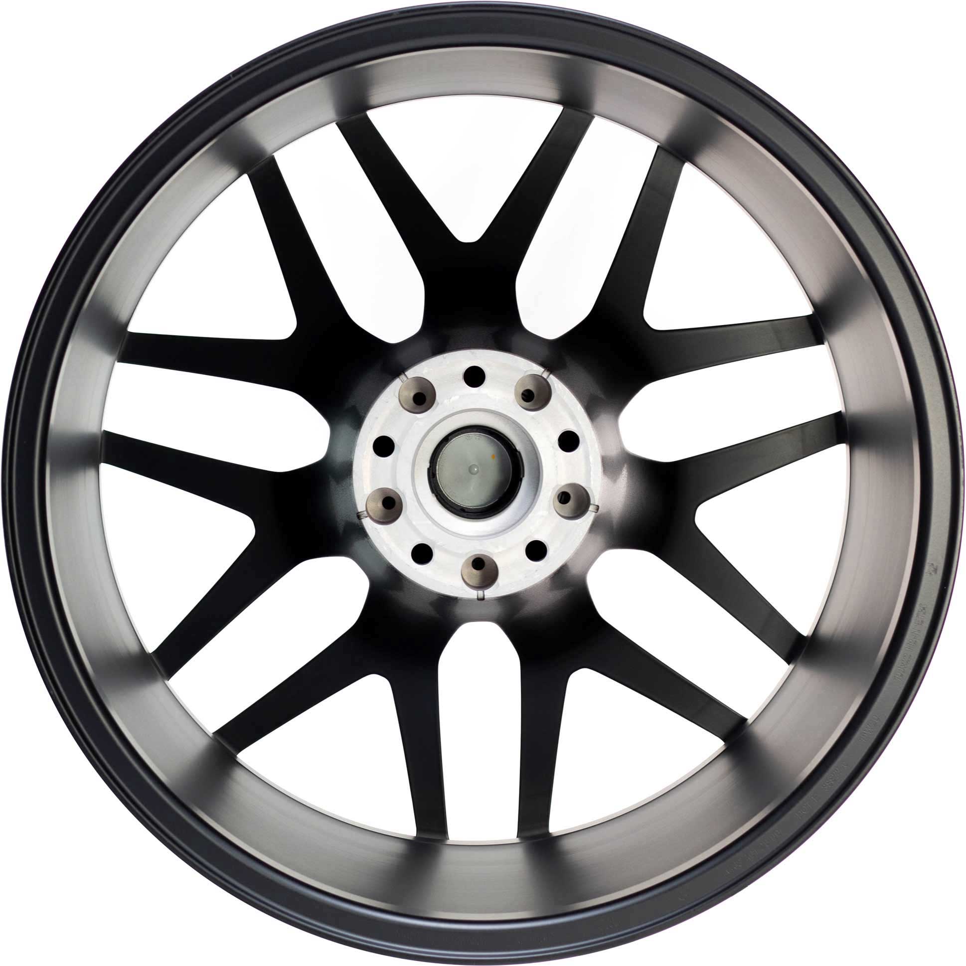 AMG Cross Spoke [463-22] Matt Black with Red Rim Edge Alloy Wheel Product Image #5