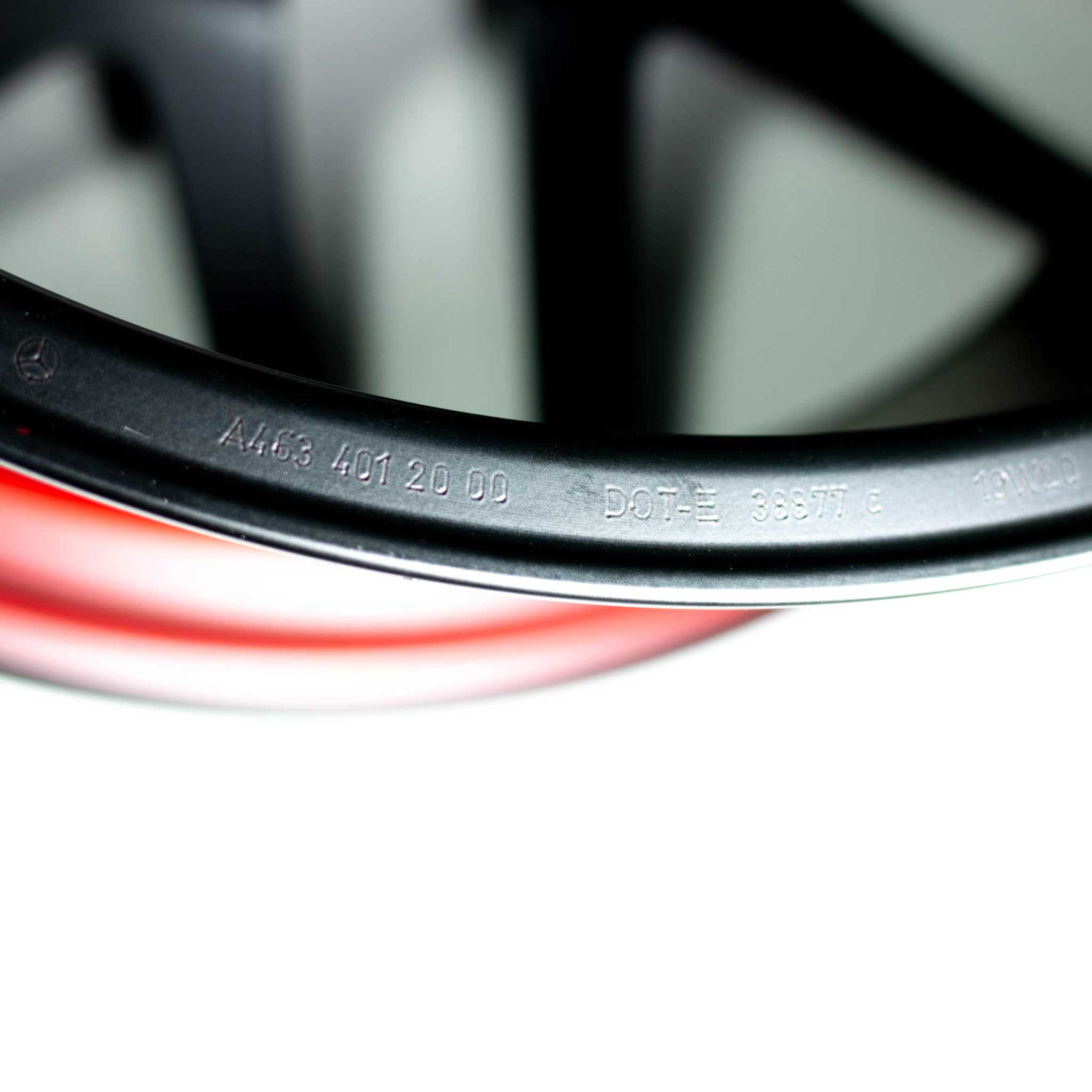 AMG Cross Spoke [463-22] Matt Black with Red Rim Edge Alloy Wheel Product Image #6