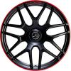 AMG Cross Spoke [463-22] Matt Black with Red Rim Edge Wheel Img 1
