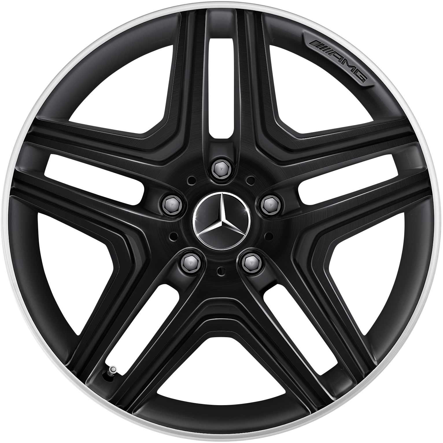 AMG 5 Double Spoke [463-20] Matt Black with High Sheen Rim Edge Alloy Wheel Product Image #1