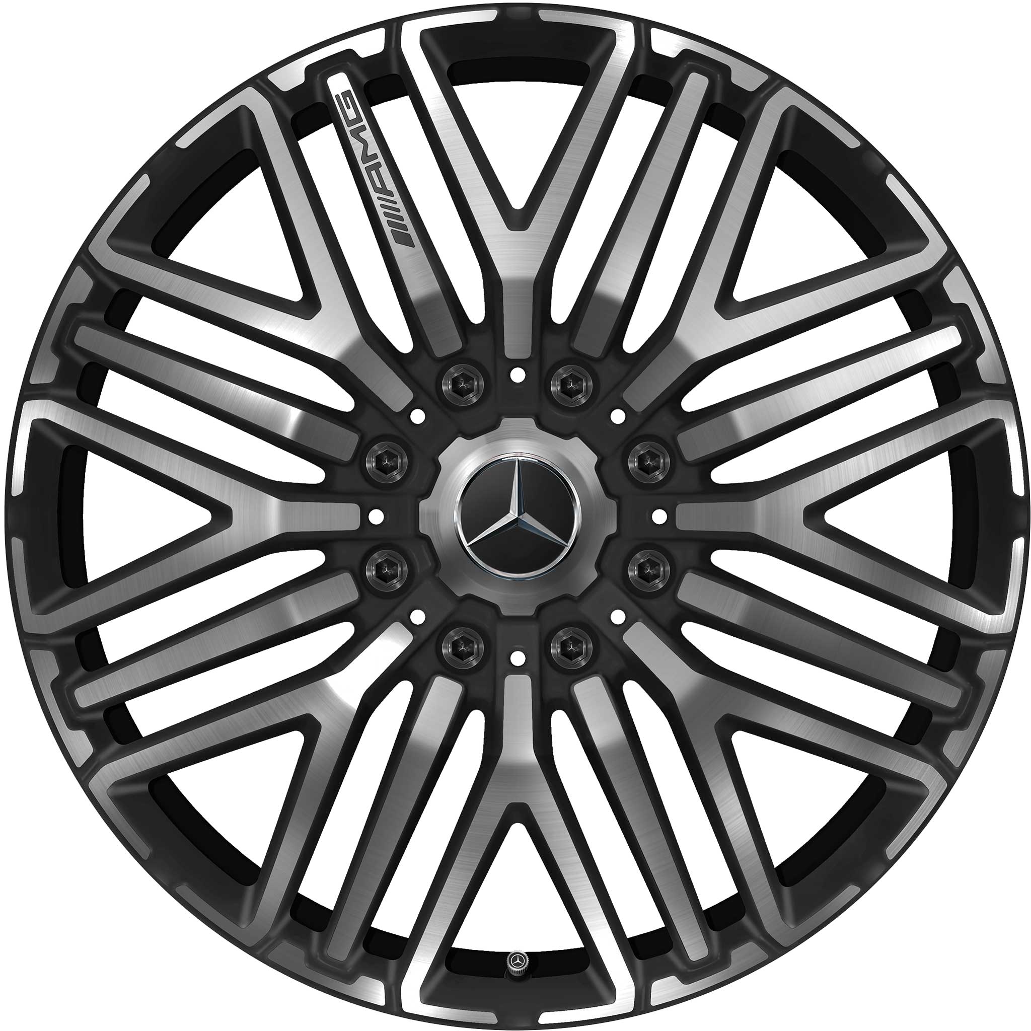 AMG Multispoke [463-22] Matt Black with High Sheen Alloy Wheel Product Image #1