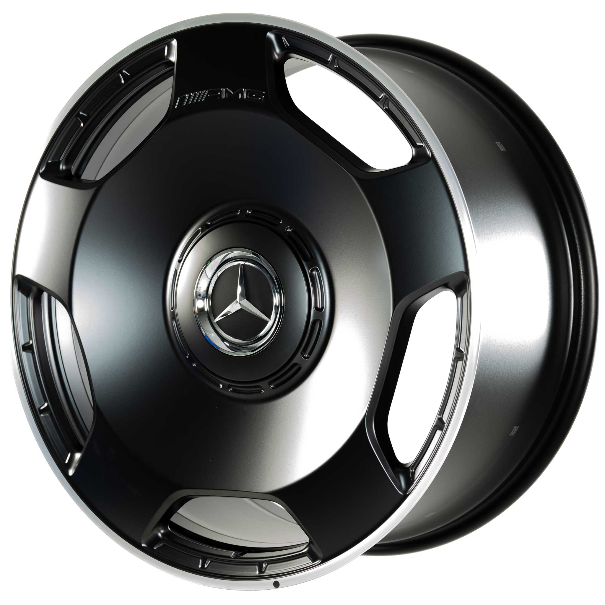 AMG 5 Hole [463-22] Matt Black with High Sheen Rim Edge Alloy Wheel Product Image #2