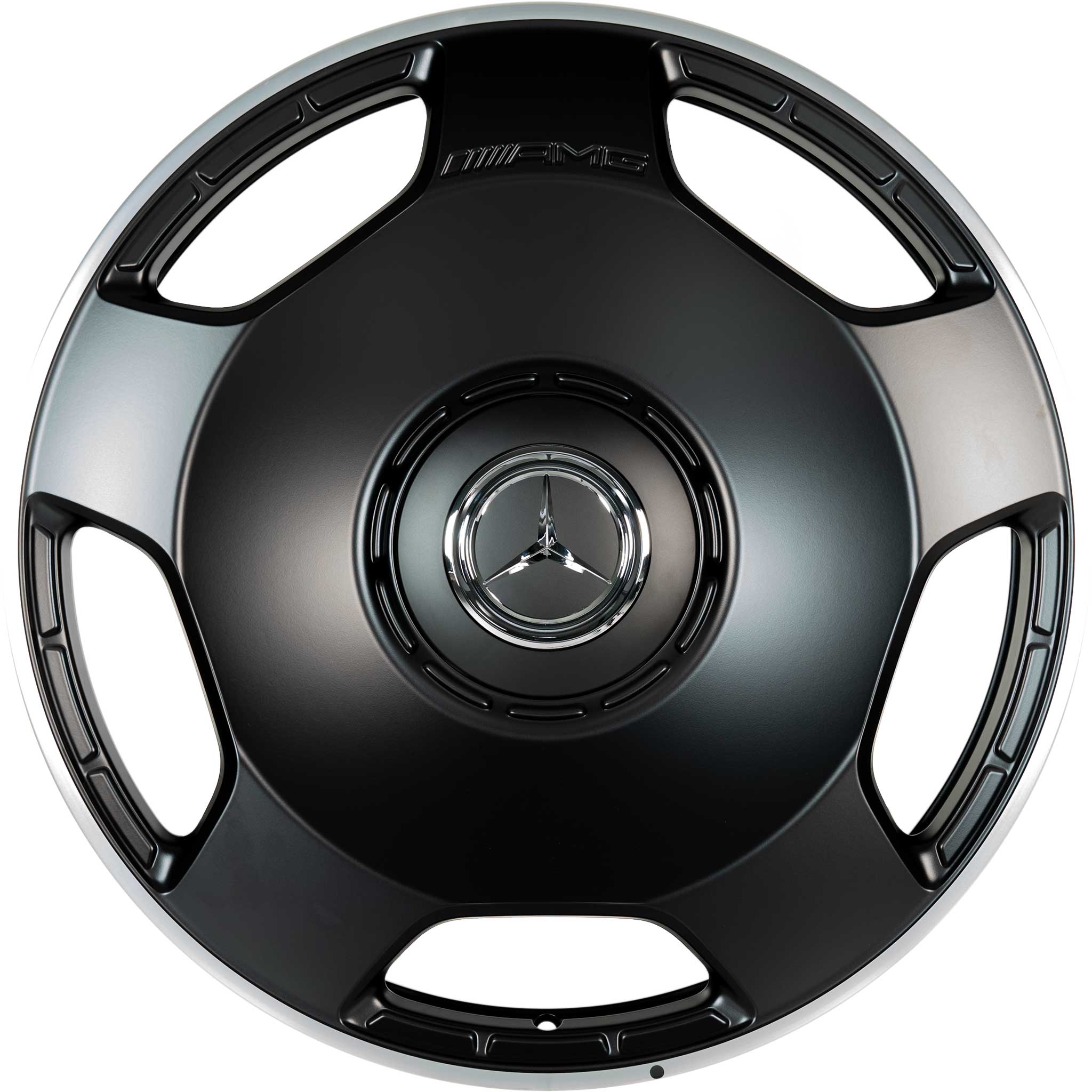 AMG 5 Hole [463-22] Matt Black with High Sheen Rim Edge Alloy Wheel Product Image #1