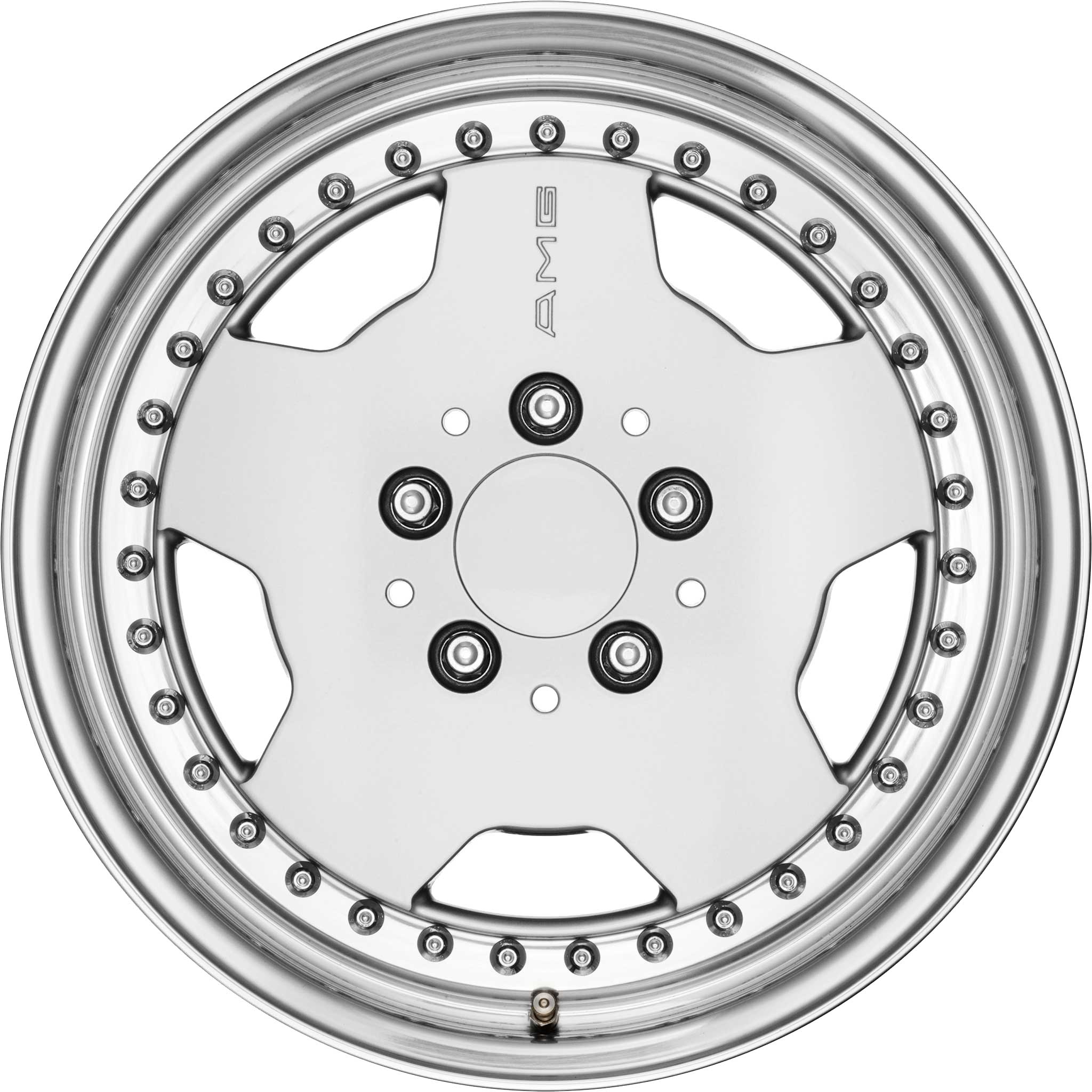 AMG Multipiece [124-17] Standard Silver with High Sheen Rim Edge Alloy Wheel Product Image #1