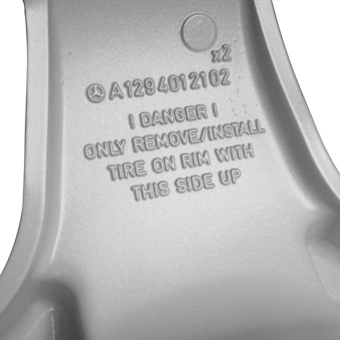AMG I [129-18] Standard Silver with High Sheen Rim Edge Alloy Wheel Product Image #4
