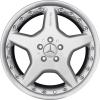 AMG III 2pc [215-19] Standard Silver with High Sheen Rim Edge Wheel Img 1