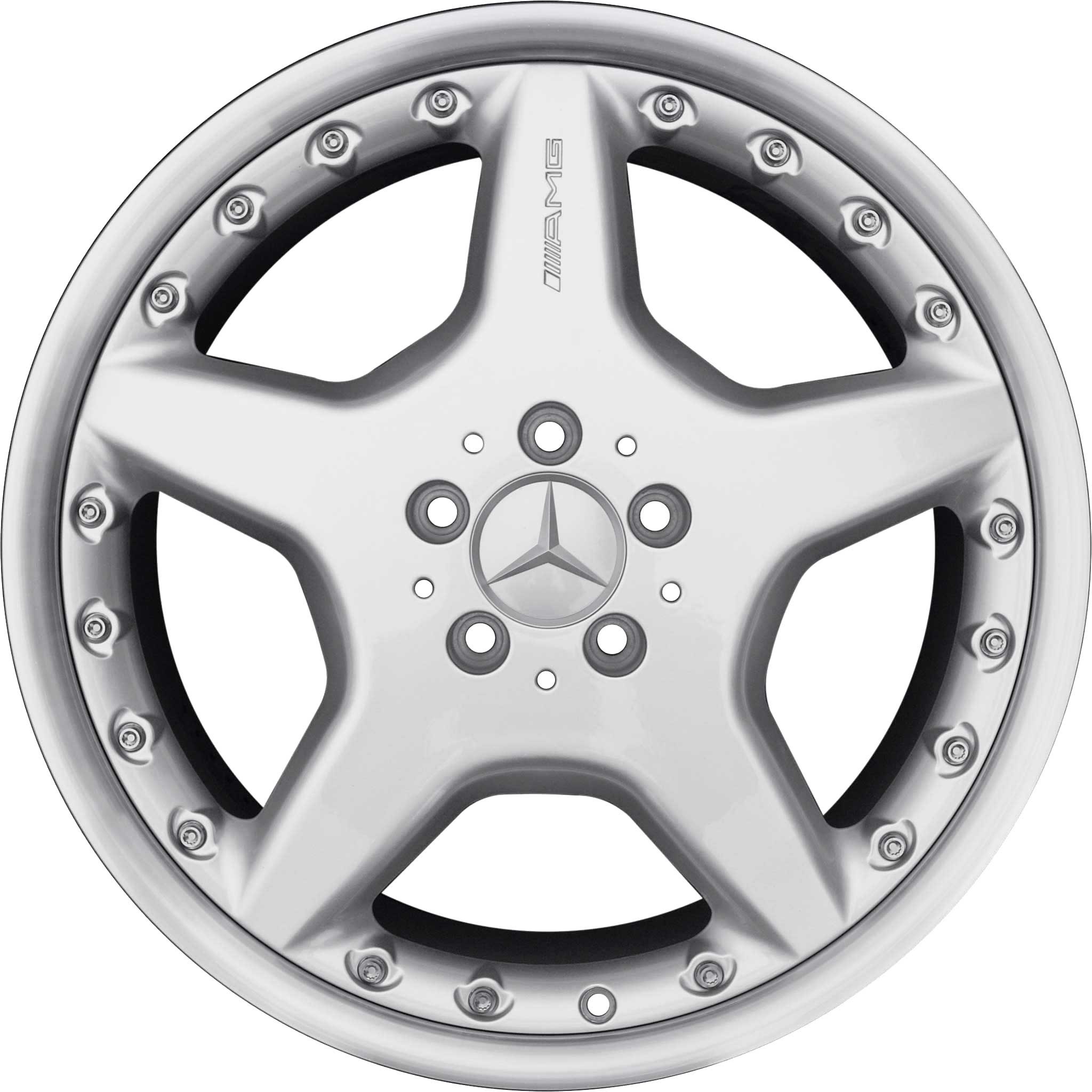 AMG III 2pc [215-19] Standard Silver with High Sheen Rim Edge Alloy Wheel Product Image #1