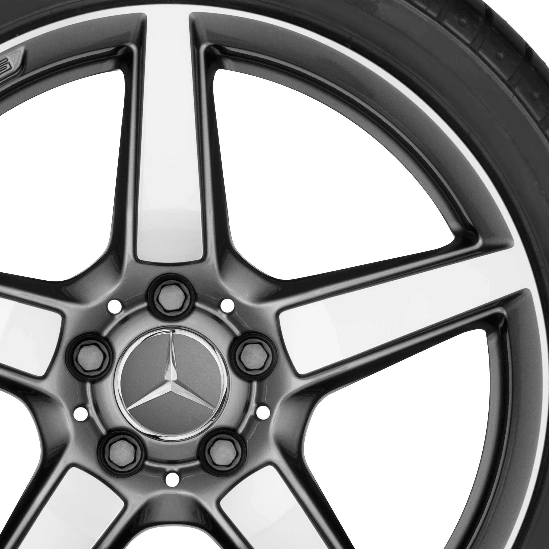 AMG 5 Spoke [172-18] Himalaya Grey with High Sheen Alloy Wheel Product Image #2
