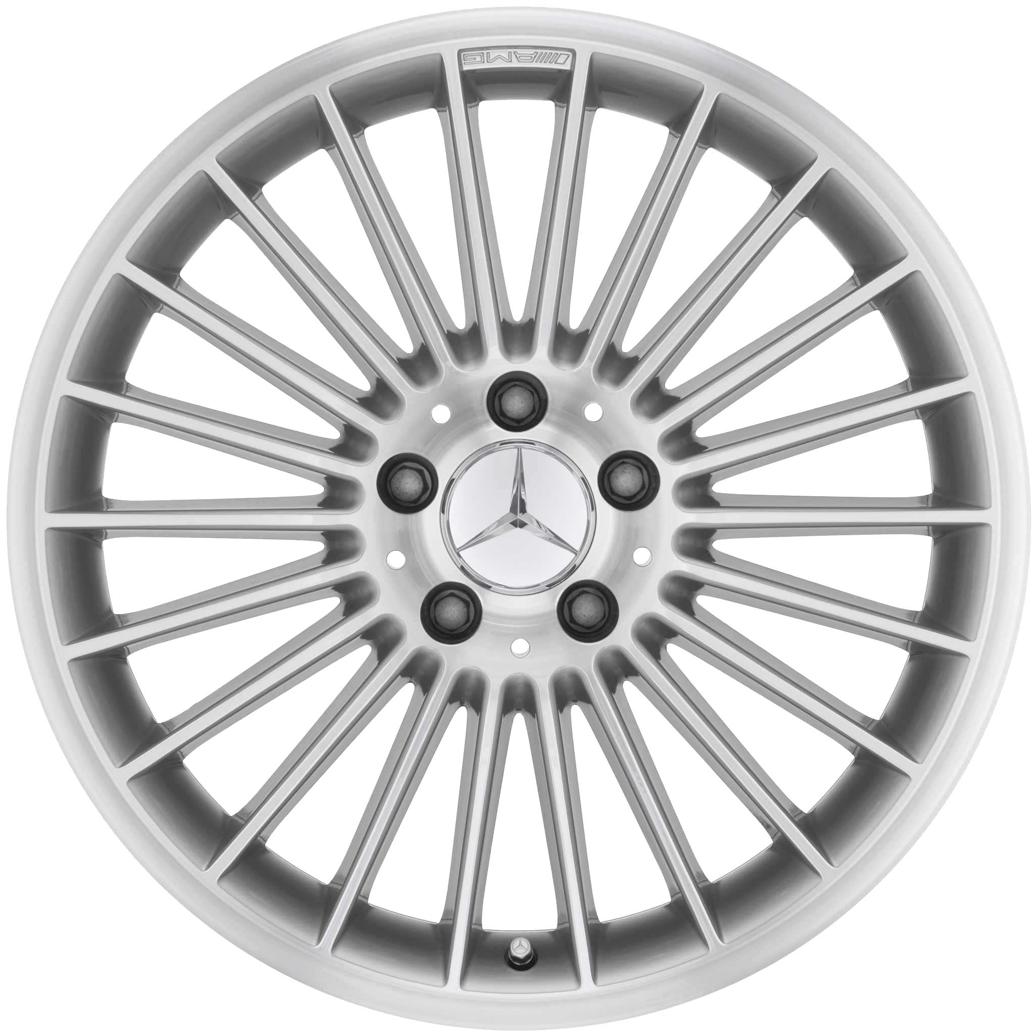 AMG V [230-18 22 Spoke] Standard Silver with High Sheen Alloy Wheel Product Image #1