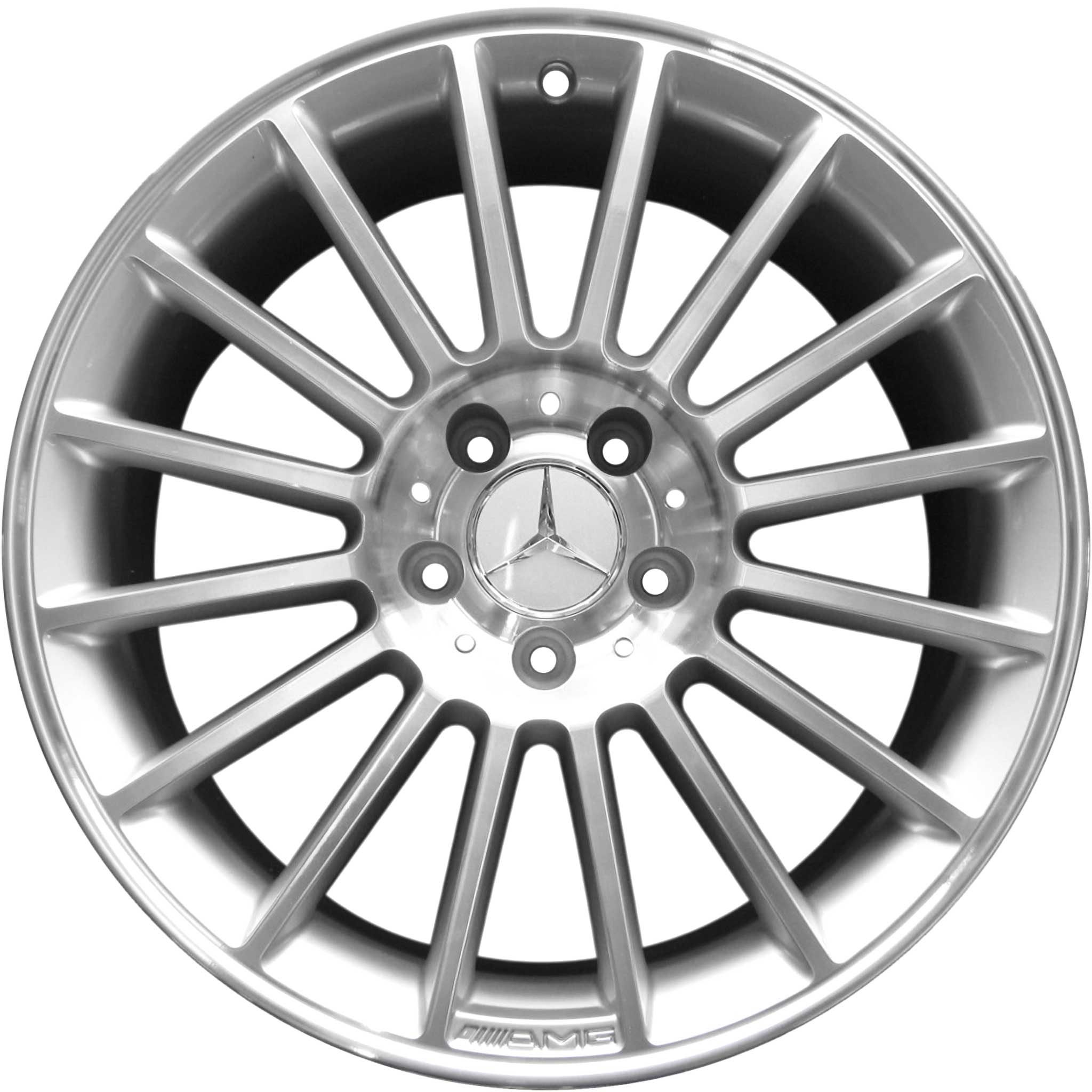 AMG V [171-18 16 Spoke] Standard Silver with High Sheen Alloy Wheel Product Image #1