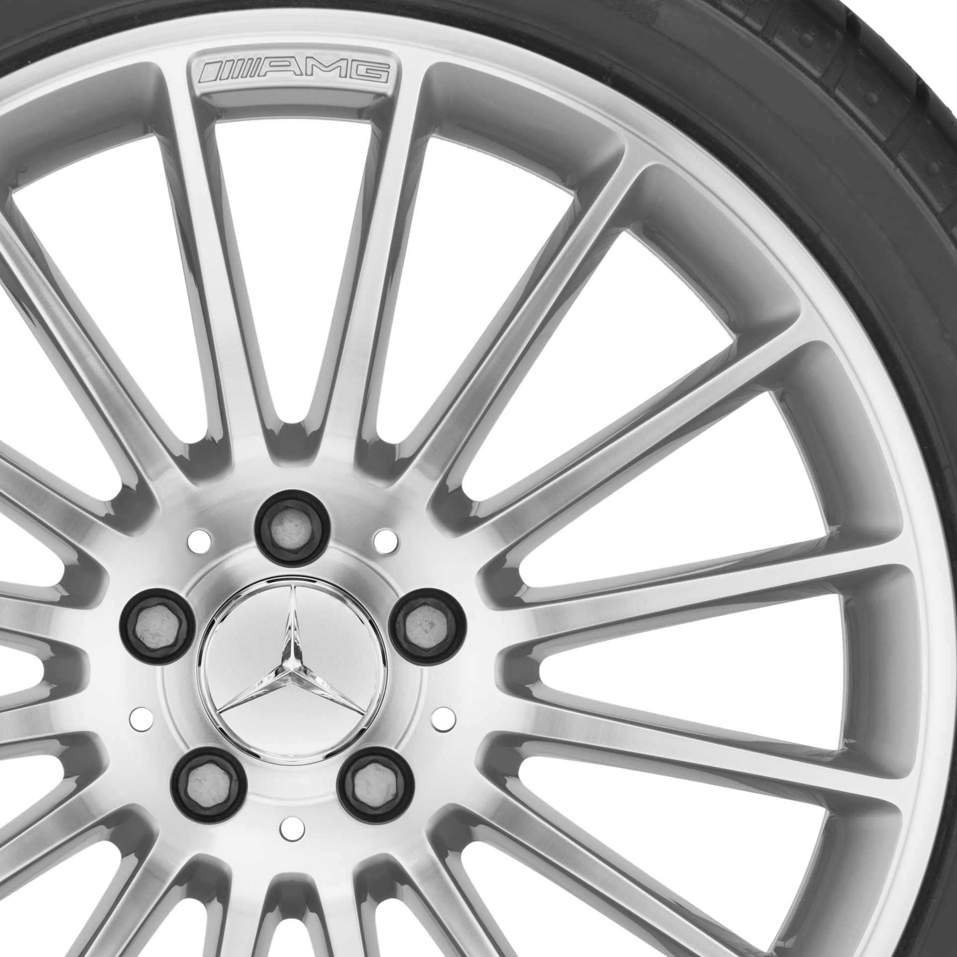 AMG V [221-19 16 Spoke] Standard Silver with High Sheen Alloy Wheel Product Image #2