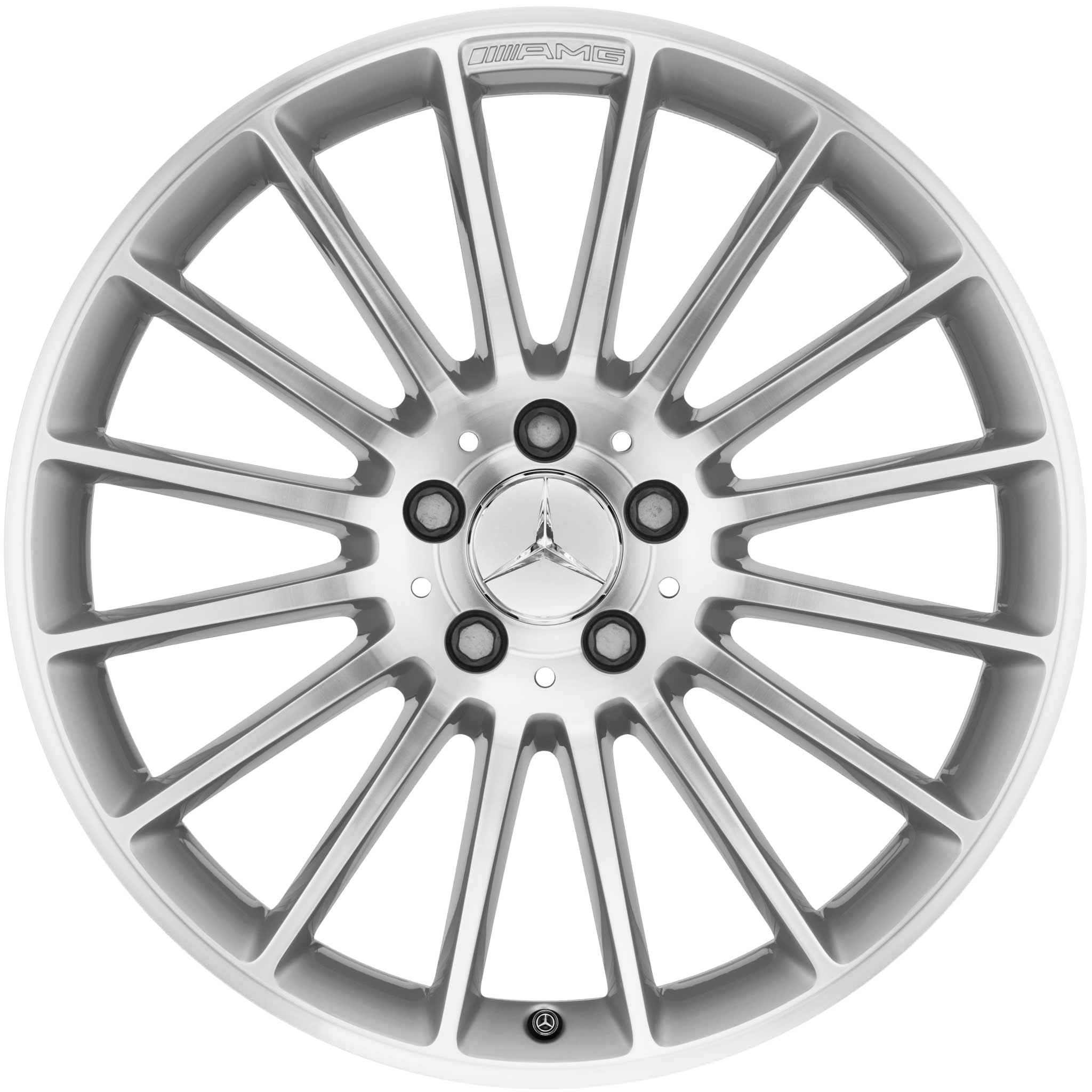 AMG V [221-19 16 Spoke] Standard Silver with High Sheen Alloy Wheel Product Image #1