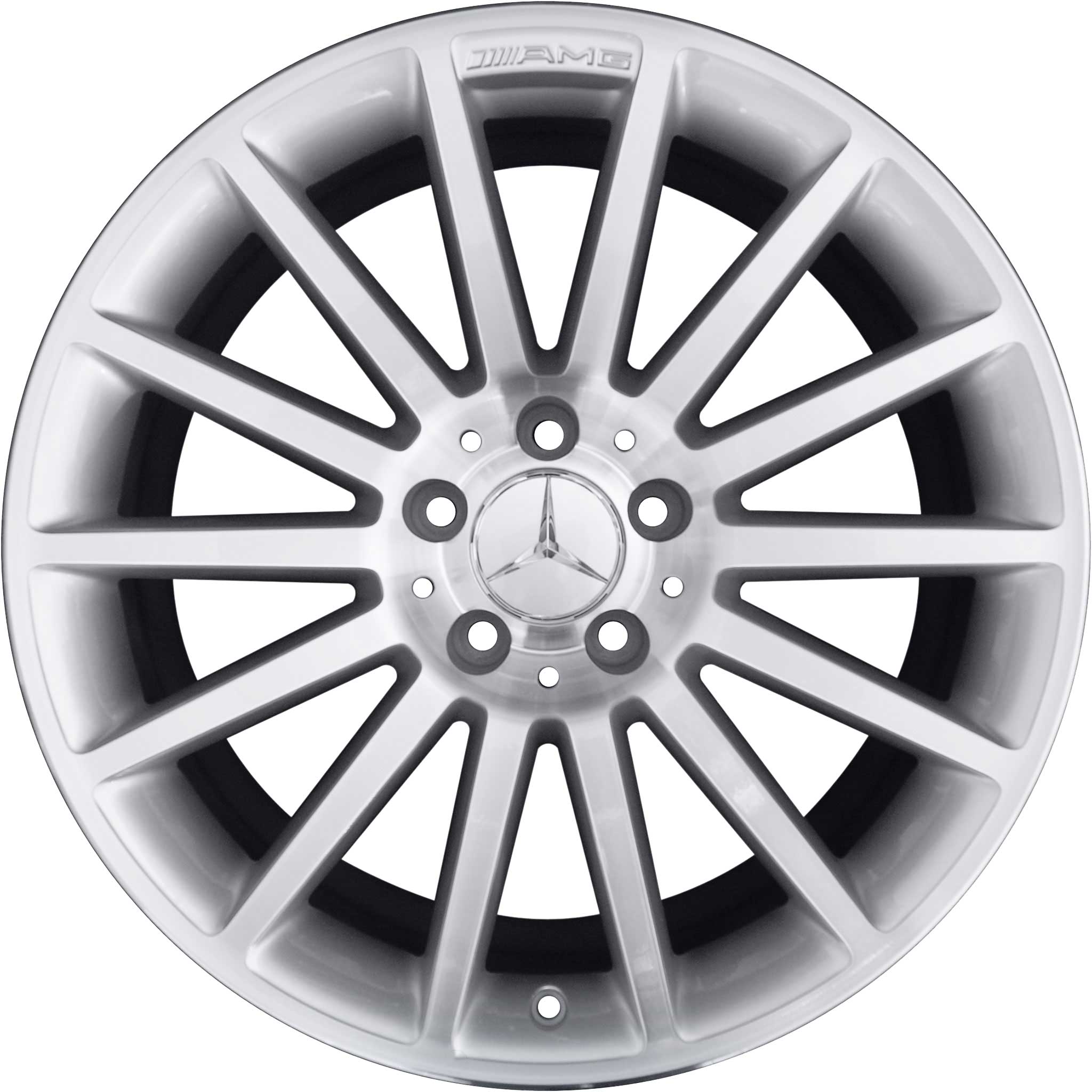 AMG V [230-18 14 Spoke] Standard Silver with High Sheen Alloy Wheel Product Image #1