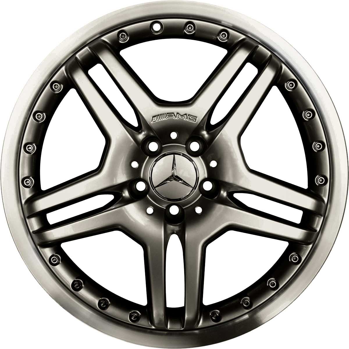 AMG IV 2pc [211-19] Himalaya Grey with High Sheen Rim Edge Alloy Wheel Product Image #1