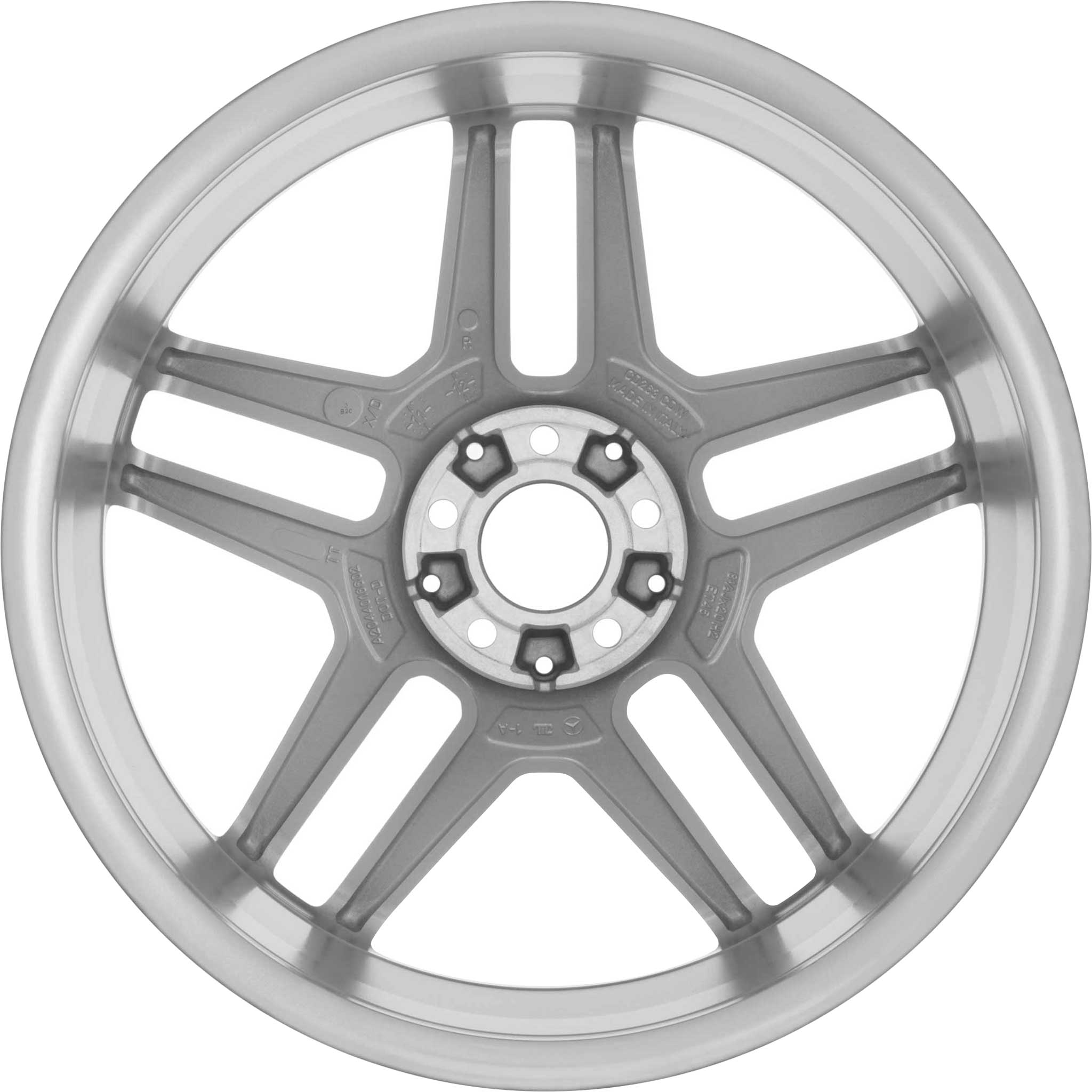 AMG 5 Double Spoke [204-20] Titanium Silver with High Sheen Alloy Wheel Product Image #3