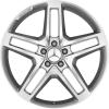 AMG 5 Double Spoke [204-20] Titanium Silver with High Sheen Wheel Img 1