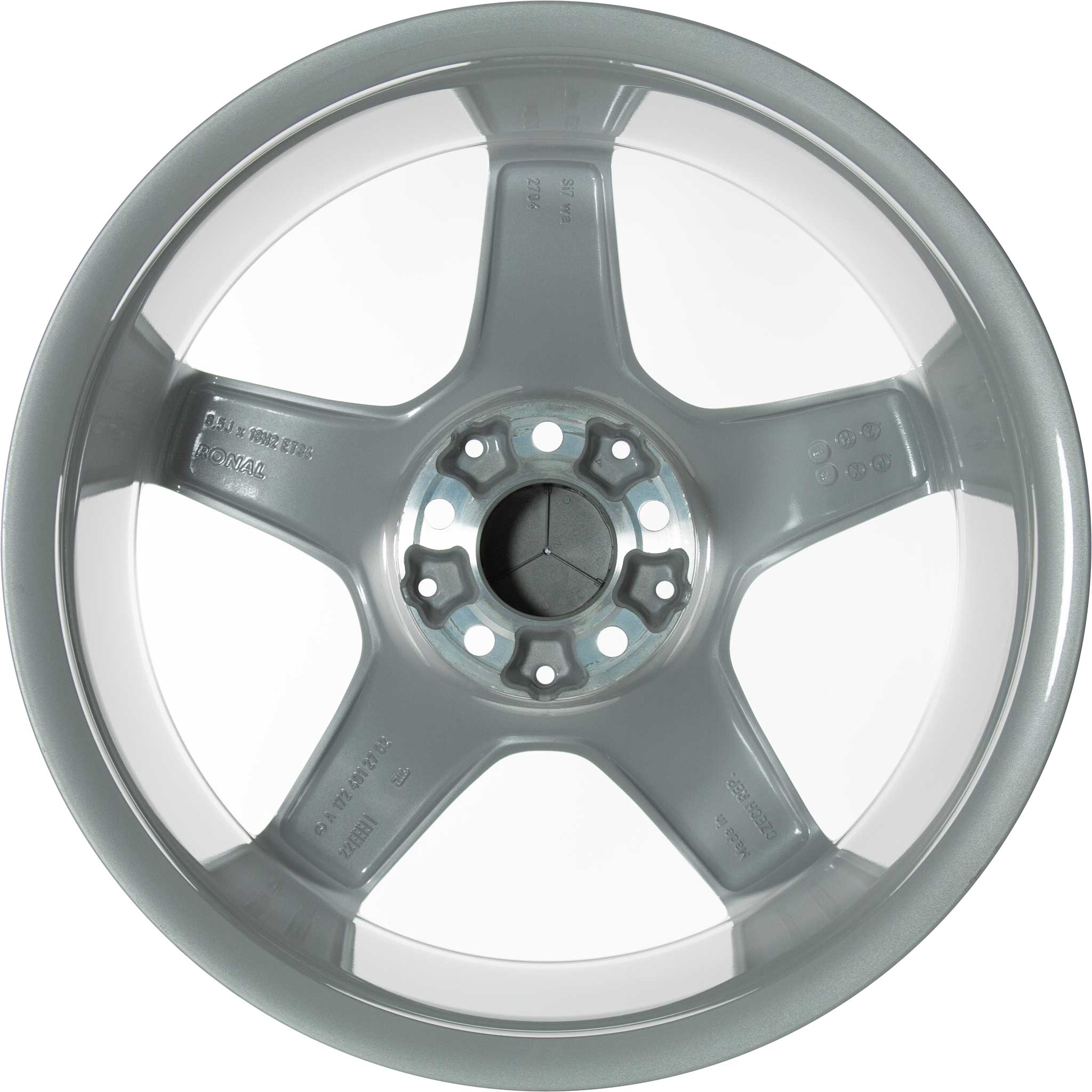 AMG 5 Spoke [172-18] Himalaya Grey with High Sheen Alloy Wheel Product Image #4