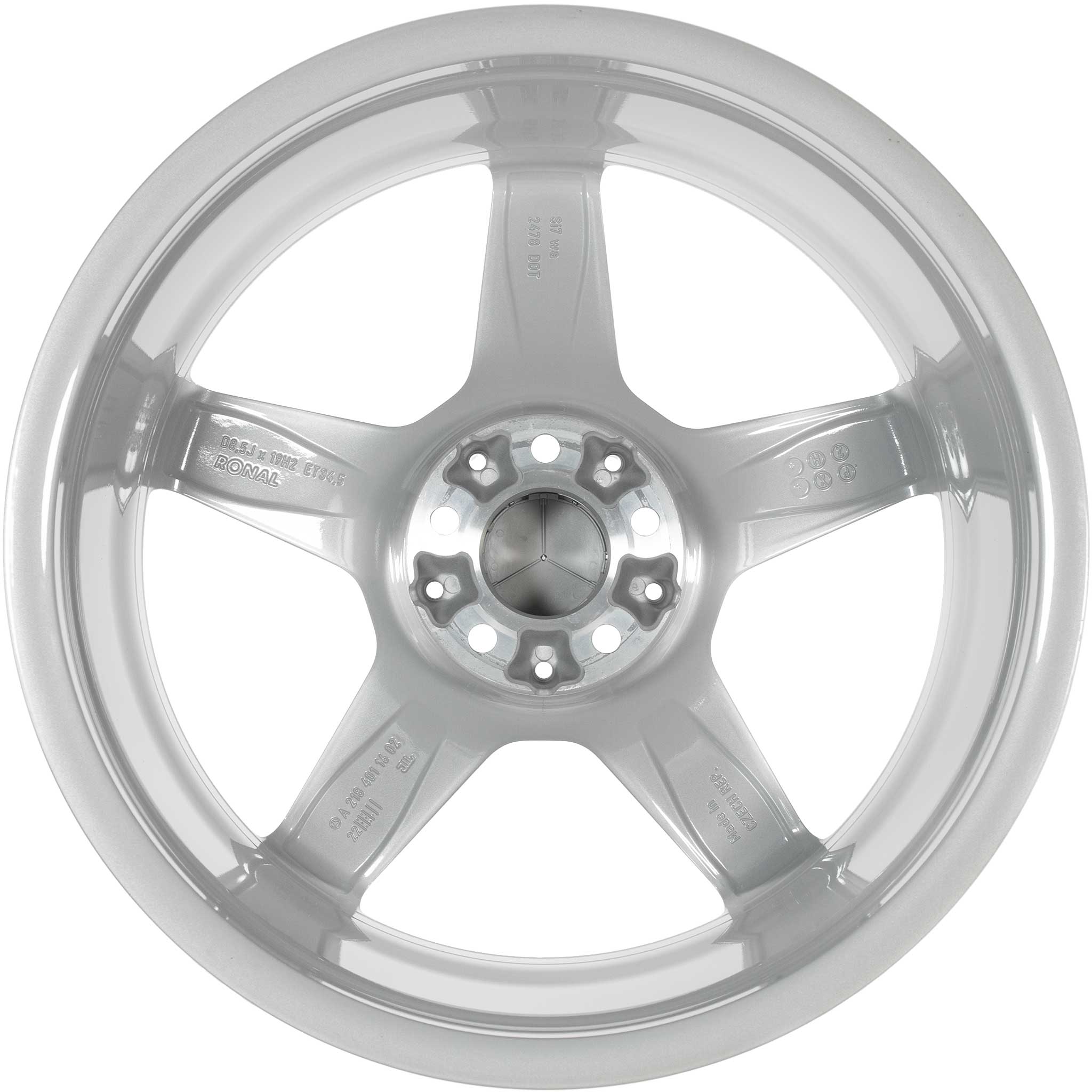 AMG 5 Spoke [218-19] Standard Silver with High Sheen Alloy Wheel Product Image #3