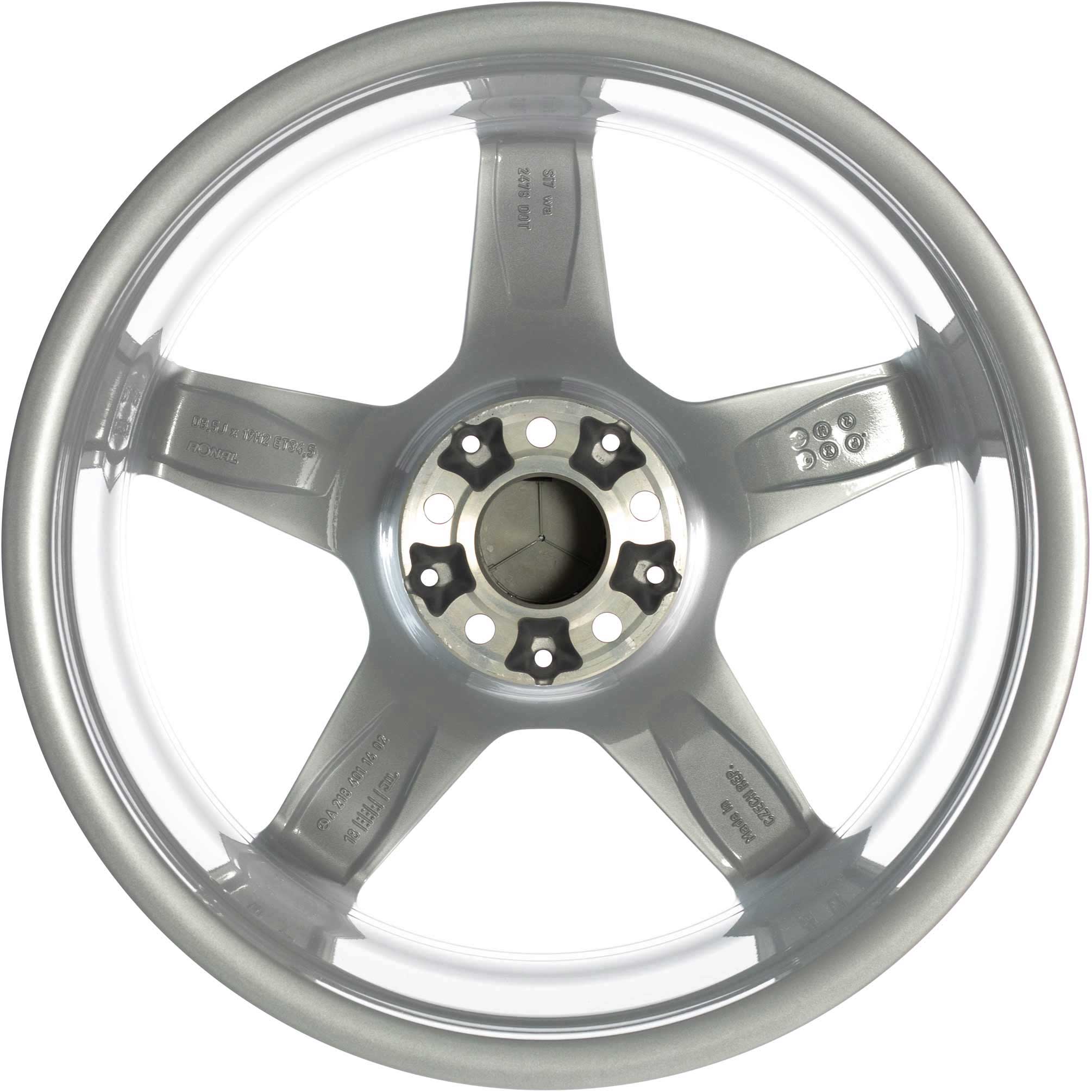 AMG 5 Spoke [218-19] Standard Silver with High Sheen Alloy Wheel Product Image #5