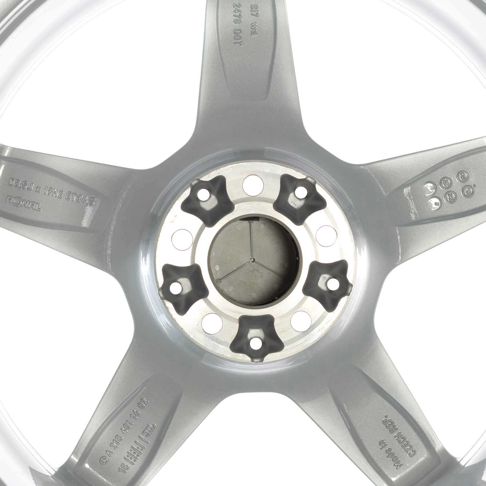 AMG 5 Spoke [218-19] Standard Silver with High Sheen Alloy Wheel Product Image #6