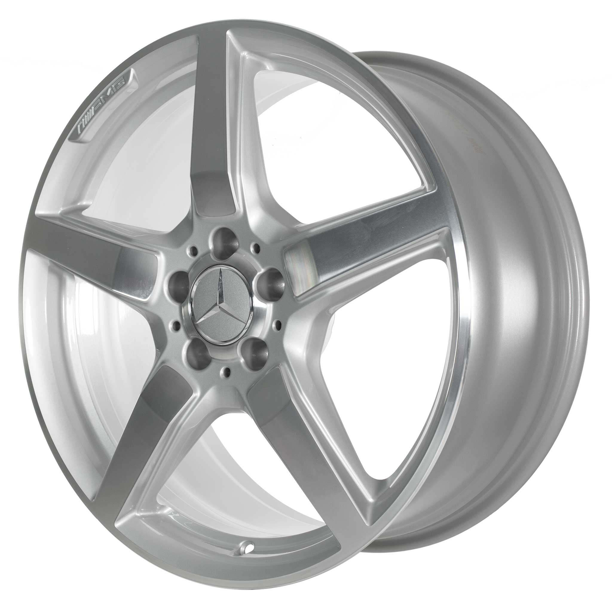 AMG 5 Spoke [218-19] Standard Silver with High Sheen Alloy Wheel Product Image #2
