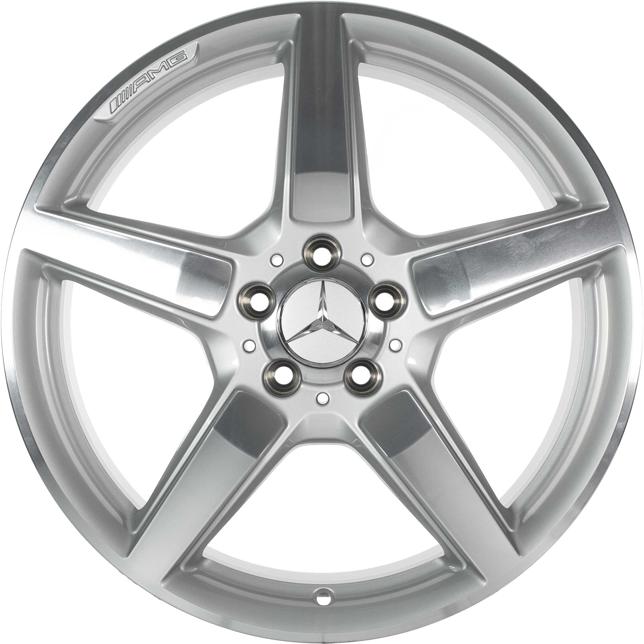 AMG 5 Spoke [218-19] Standard Silver with High Sheen Alloy Wheel Product Image #1