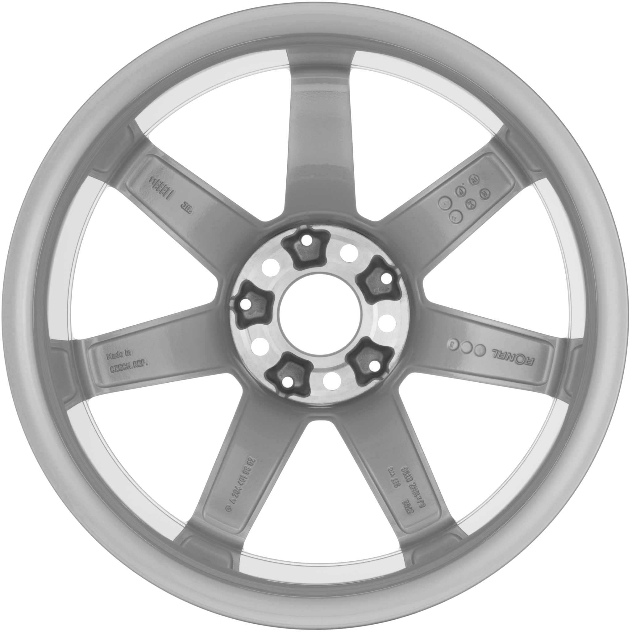 AMG 7 Spoke [204-18] Standard Silver with High Sheen Alloy Wheel Product Image #3