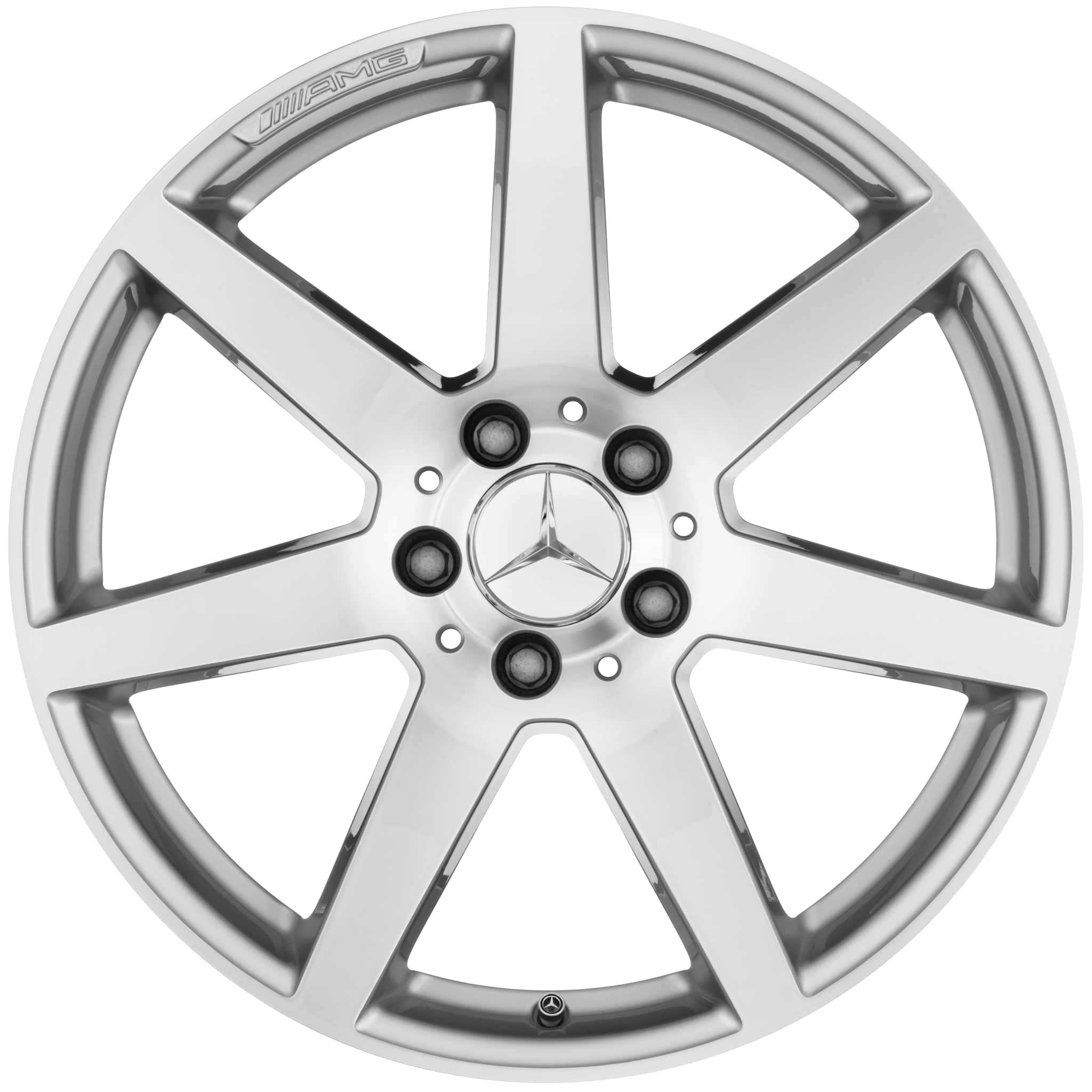 AMG 7 Spoke [204-18] Standard Silver with High Sheen Alloy Wheel Product Image #1