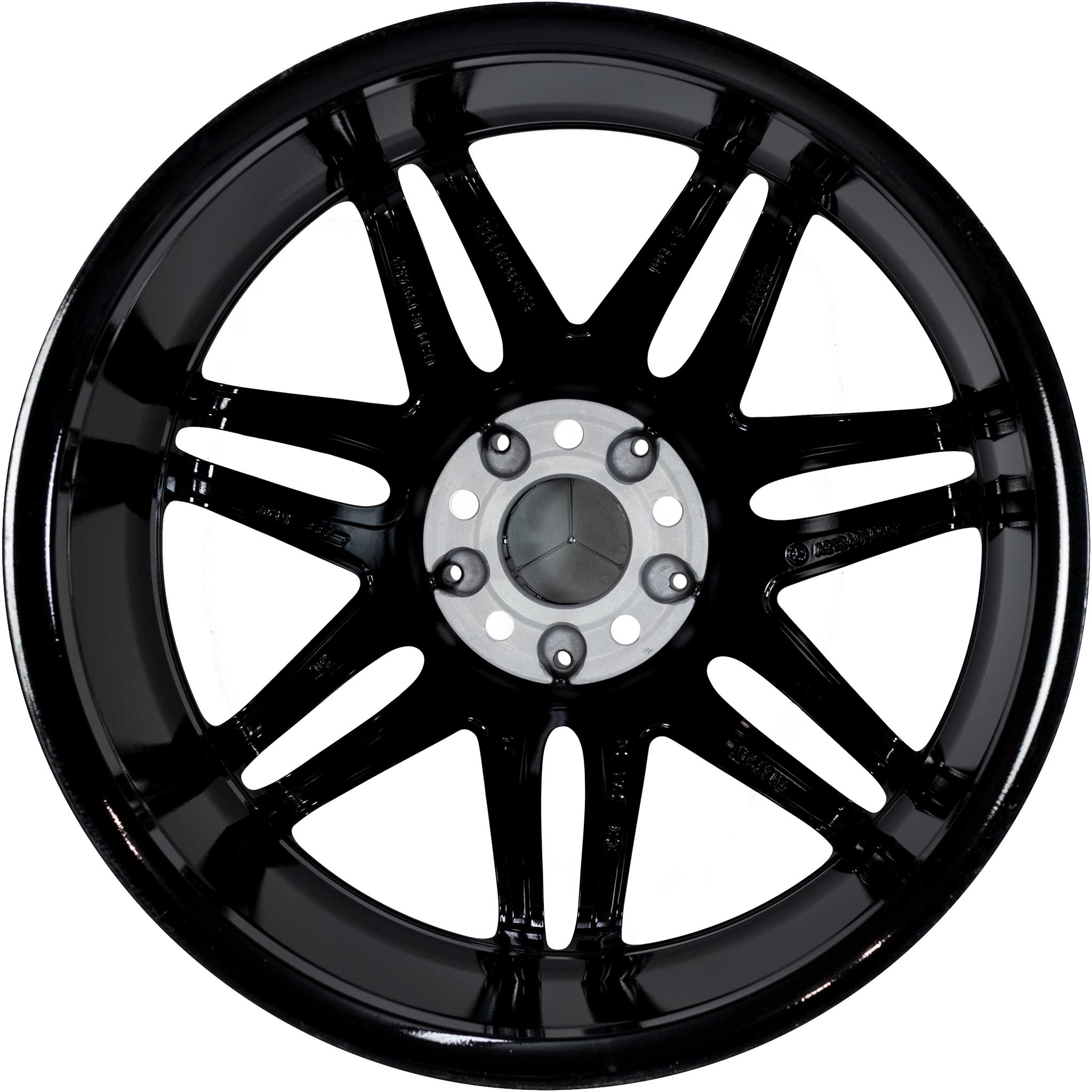 AMG 7 Twin Spoke [212-19] Gloss Black with High Sheen Alloy Wheel Product Image #4