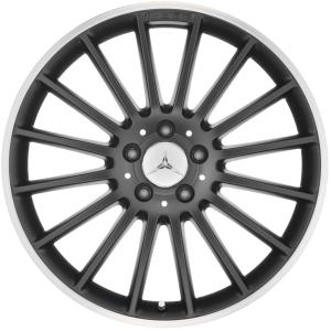 19" AMG V [204-19 16 Spoke] Matt Black with High Sheen Rim Edge alloy wheel