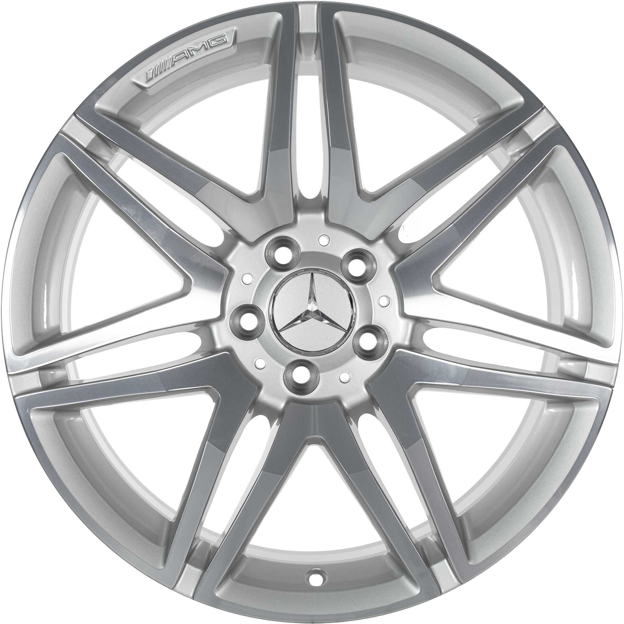 AMG 7 Twin Spoke [212-19] Standard Silver with High Sheen Alloy Wheel Product Image #1