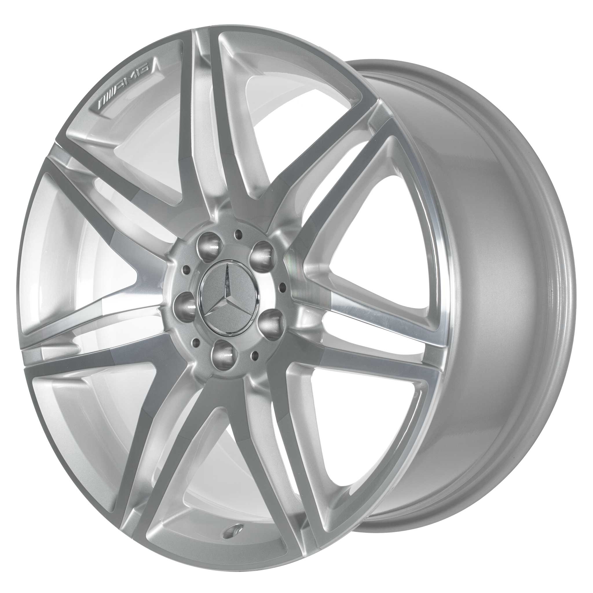 AMG 7 Twin Spoke [212-19] Standard Silver with High Sheen Alloy Wheel Product Image #2