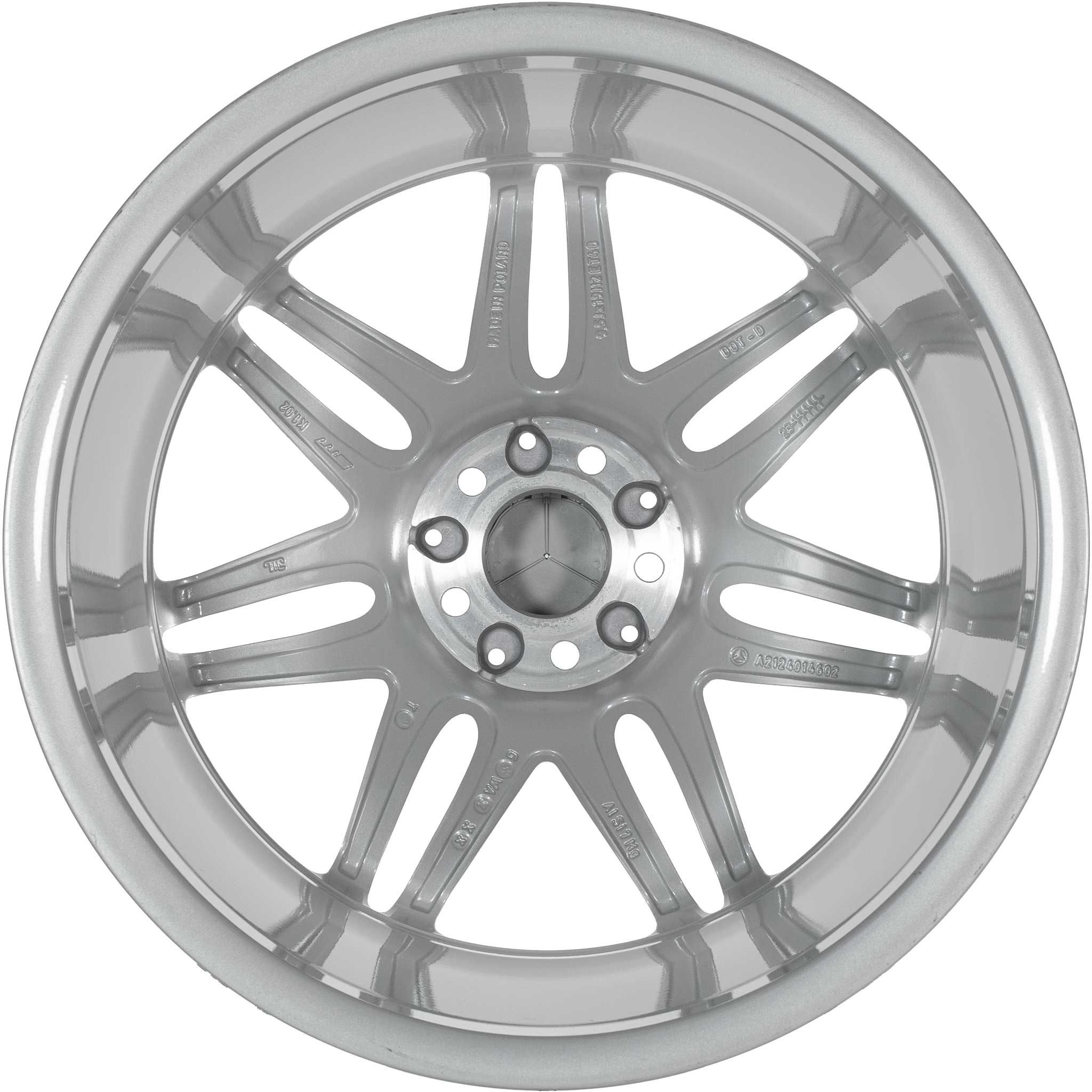 AMG 7 Twin Spoke [212-19] Standard Silver with High Sheen Alloy Wheel Product Image #3