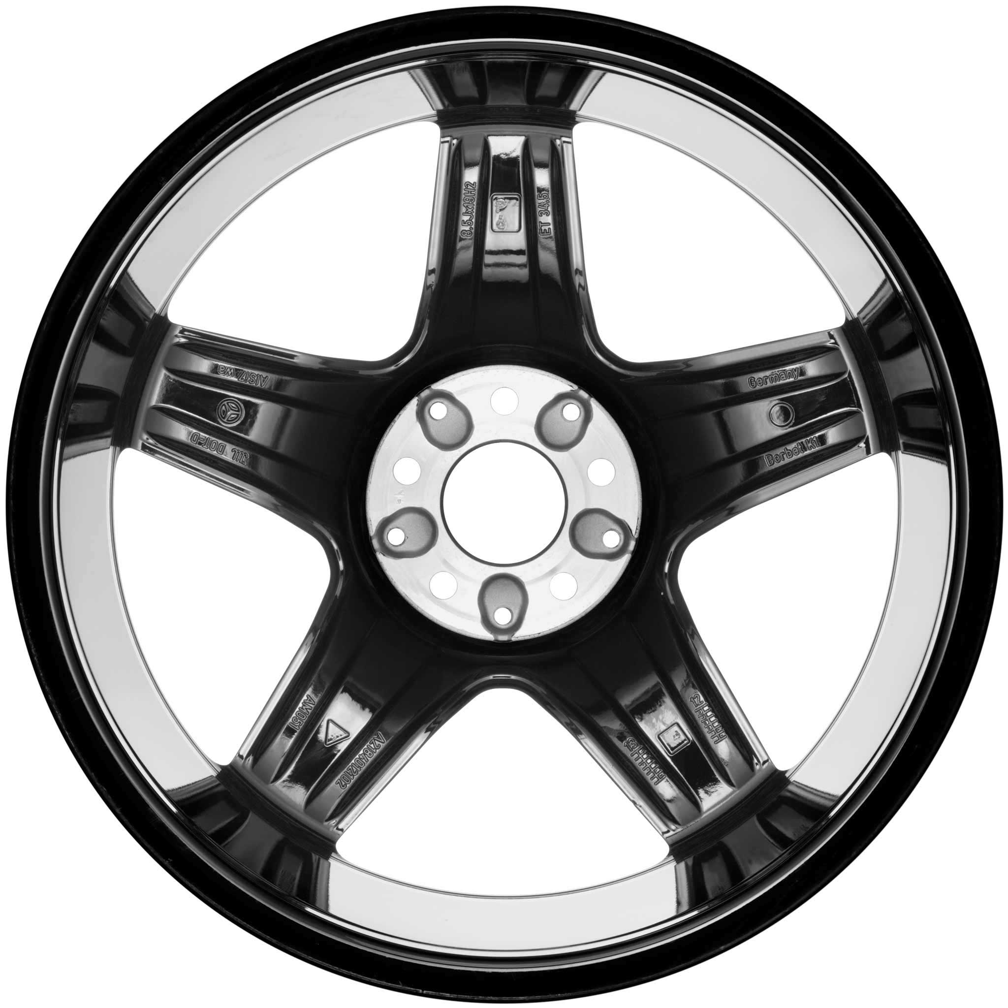 AMG 5 Spoke [218-19] Gloss Black with High Sheen Alloy Wheel Product Image #3