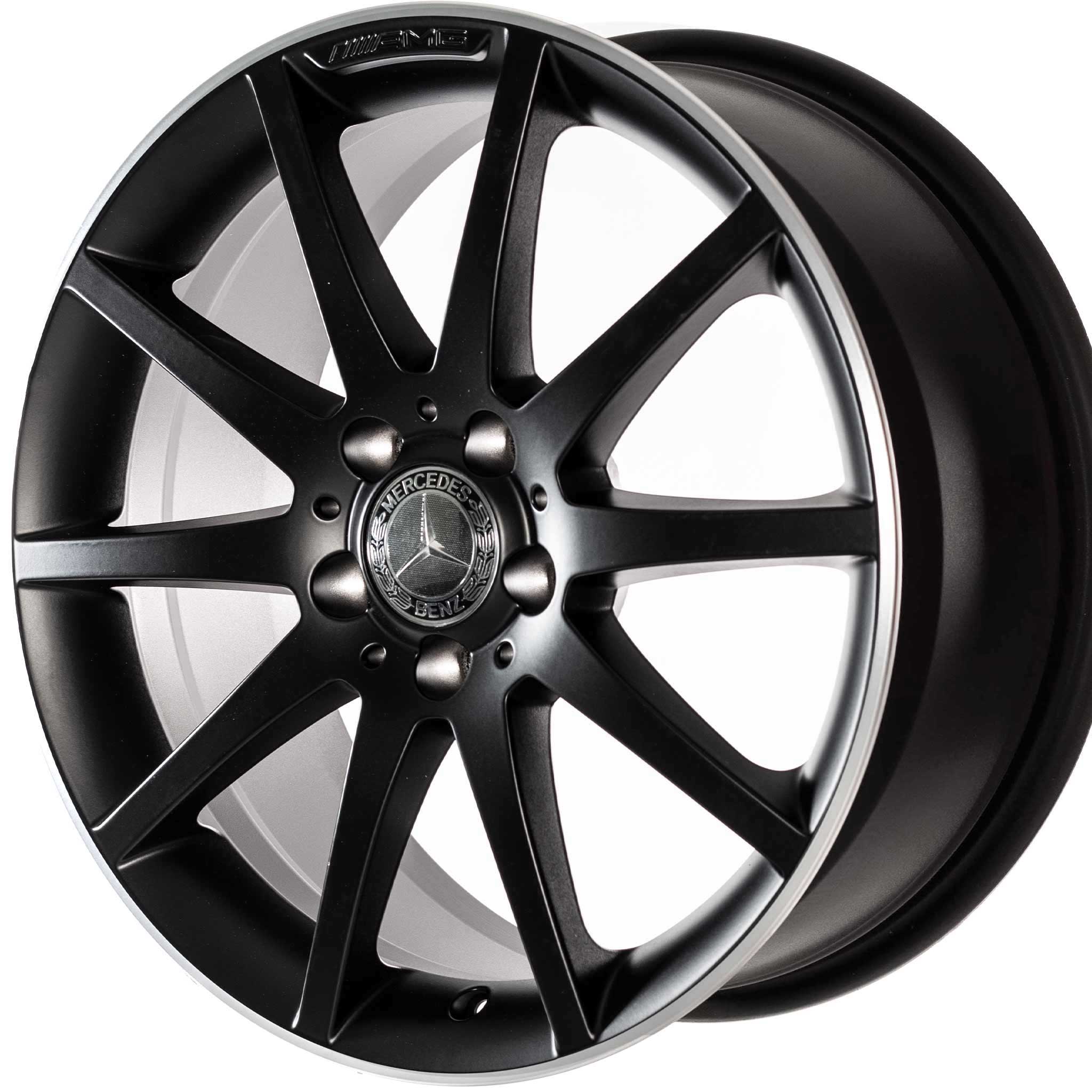 AMG 10 Spoke [172-18] Matt Black with High Sheen Rim Edge Alloy Wheel Product Image #2