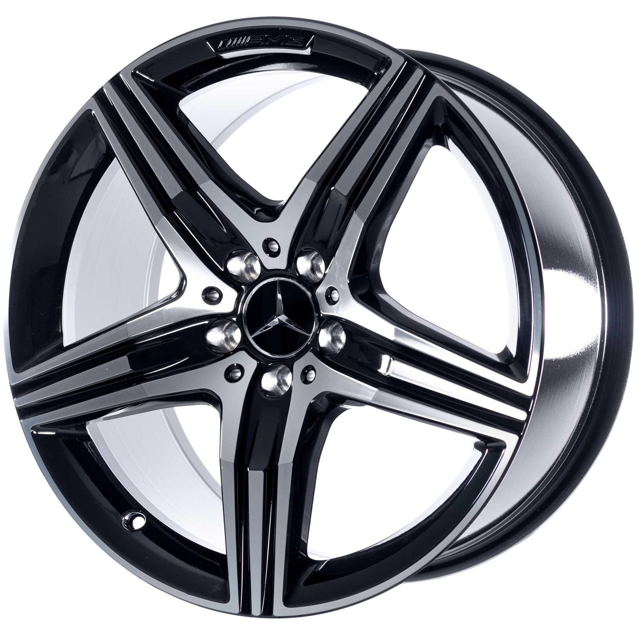 AMG 5 Twin Spoke [204-18] Himalaya Grey with High Sheen Alloy Wheel Product Image #2