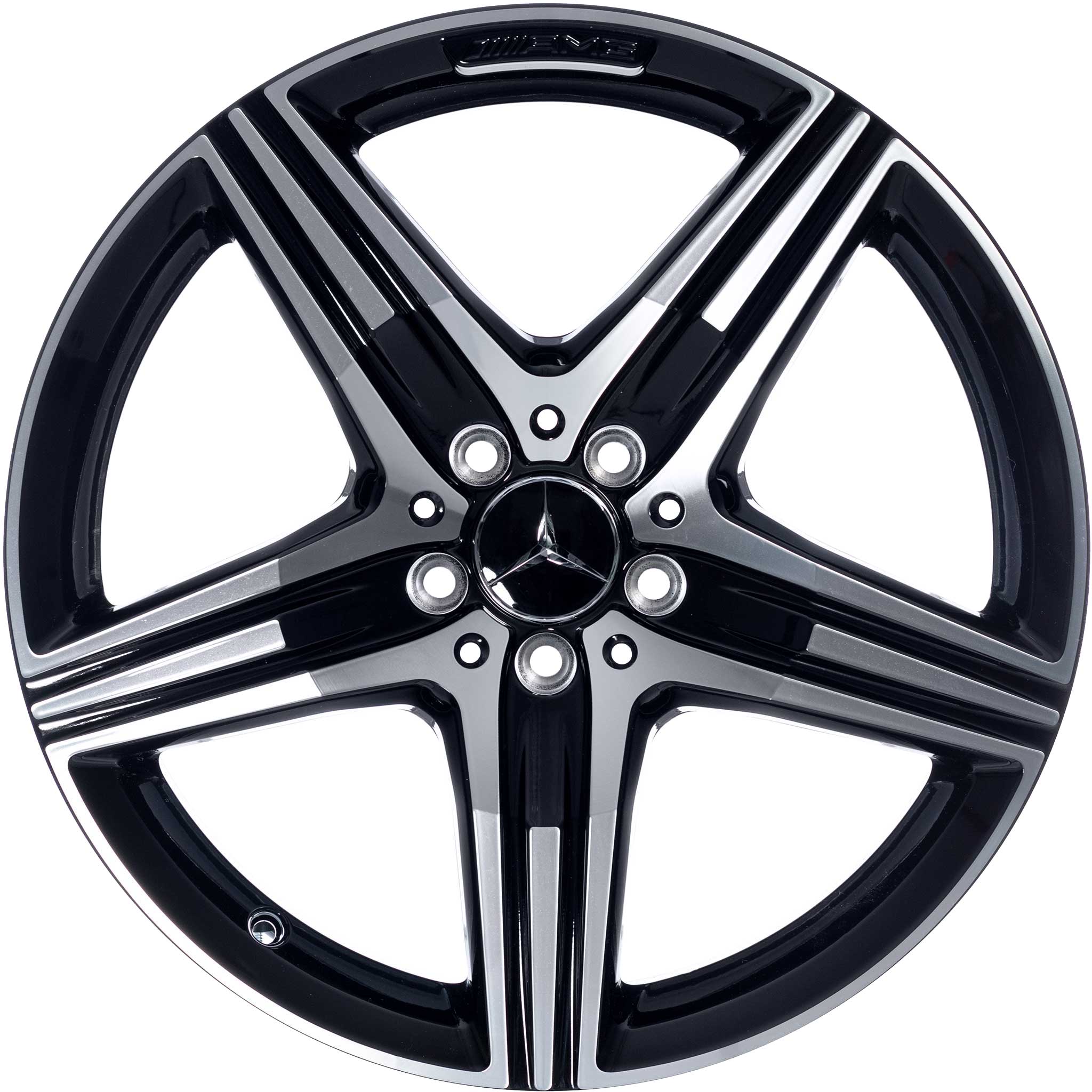 AMG 5 Twin Spoke [204-18] Himalaya Grey with High Sheen Alloy Wheel Product Image #1