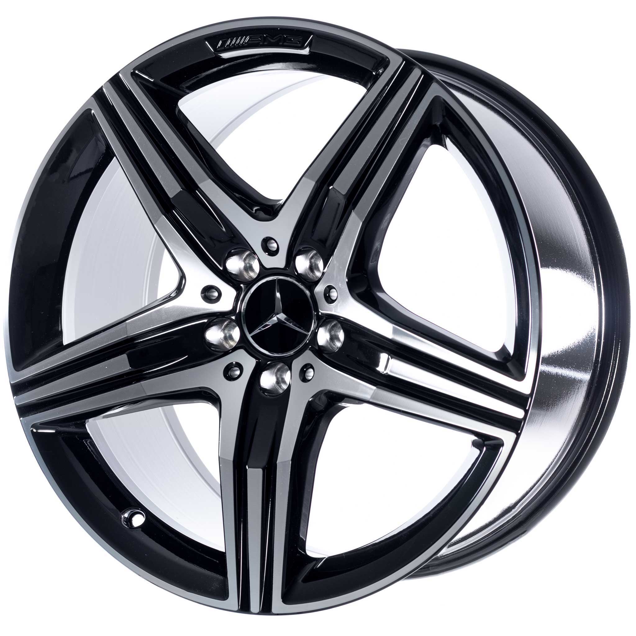 AMG 5 Twin Spoke [204-18] Himalaya Grey with High Sheen Alloy Wheel Product Image #2